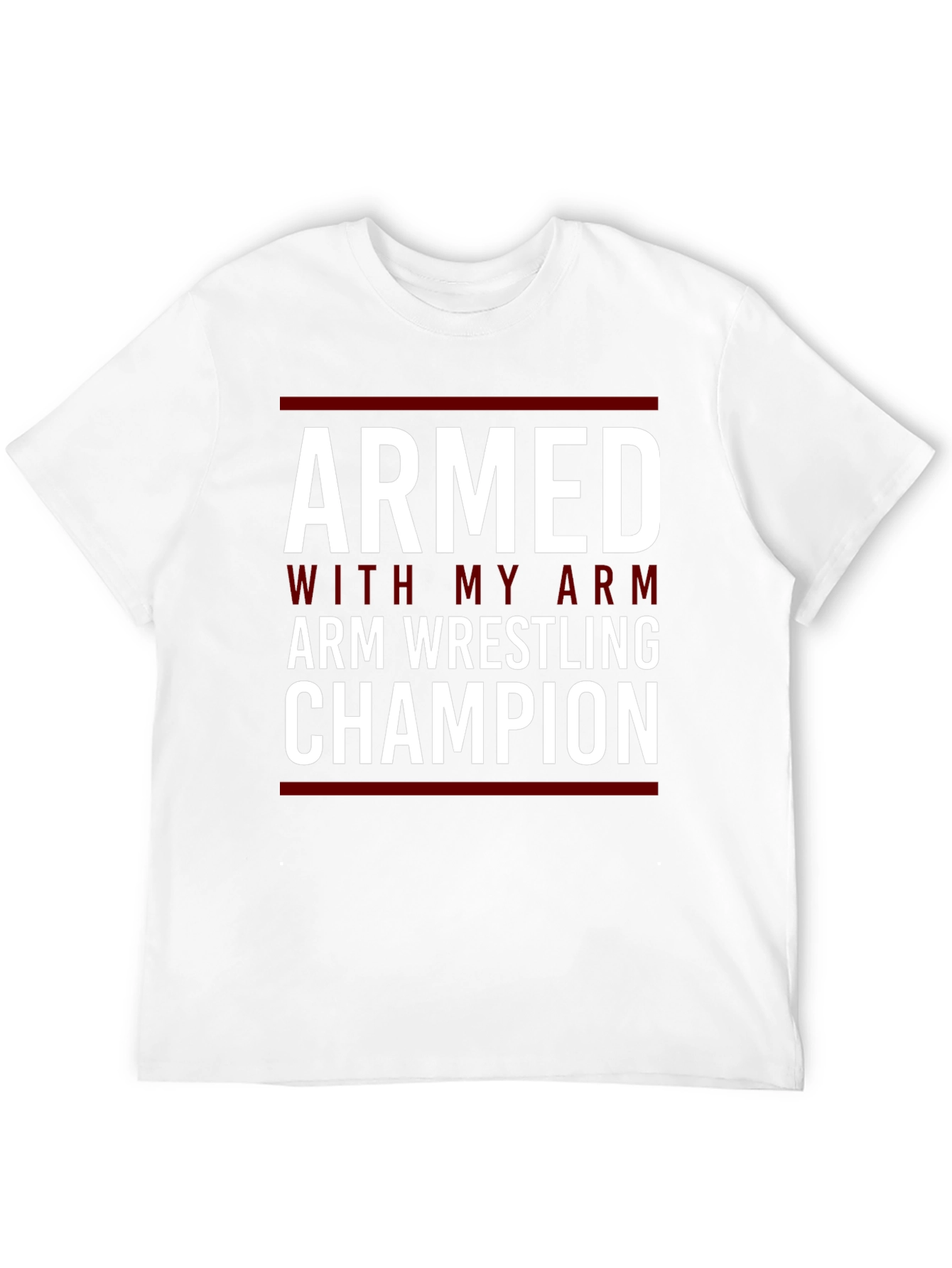 Armed With My Arm Wrestling Champion Black T-Shirt