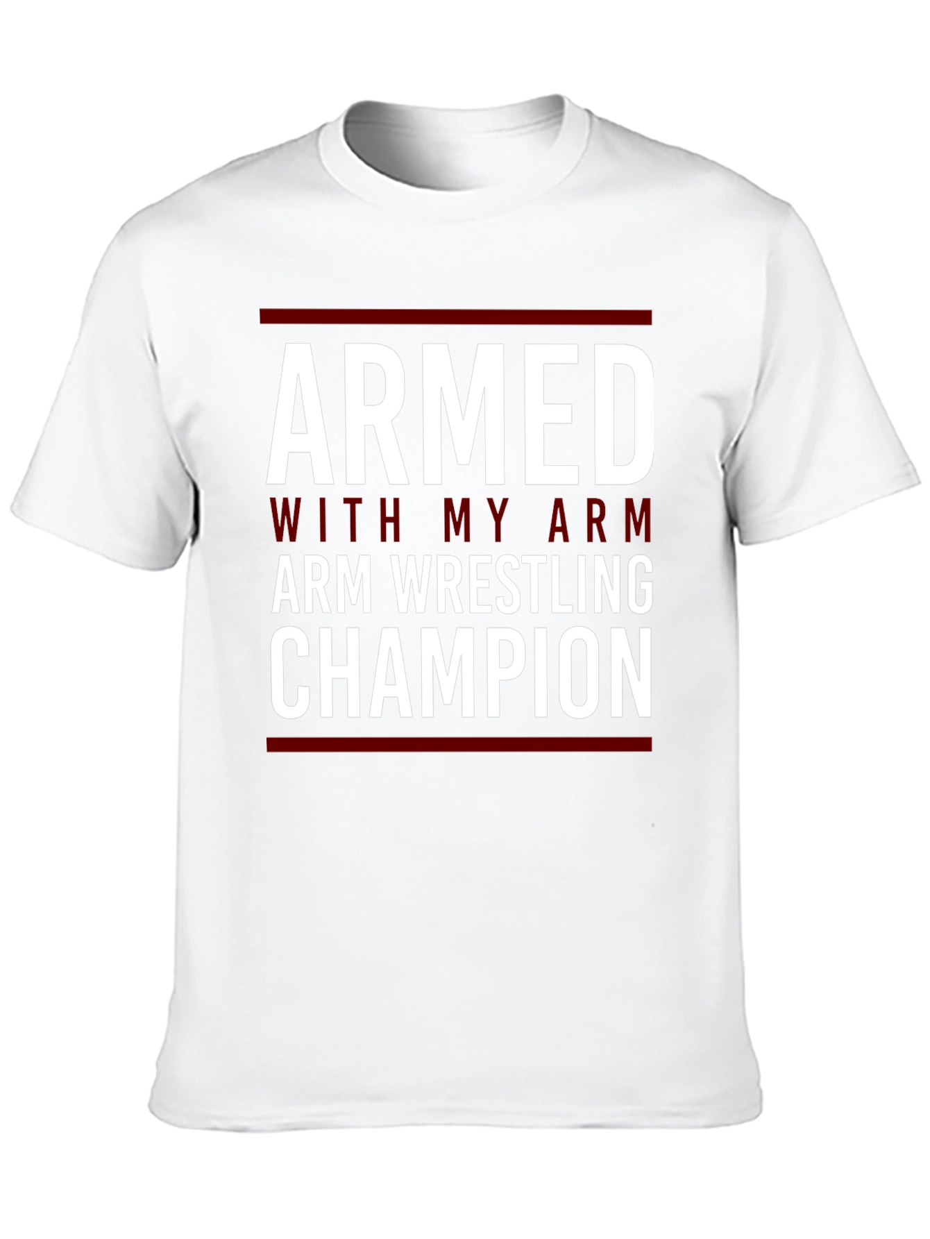 Armed With My Arm Wrestling Champion Black T-Shirt