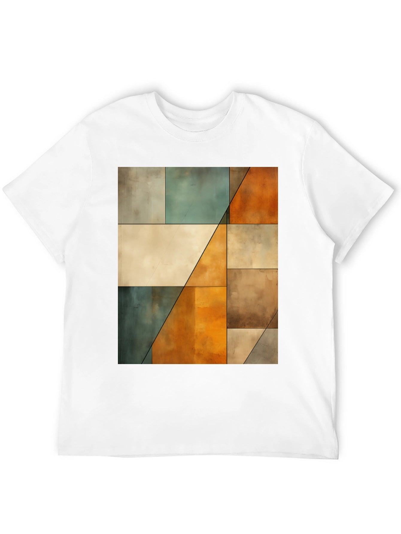 Abstract Geometric Block Print Tee