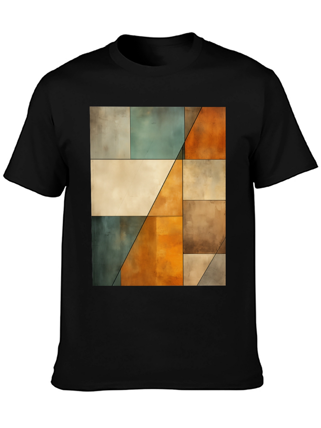 Abstract Geometric Block Print Tee