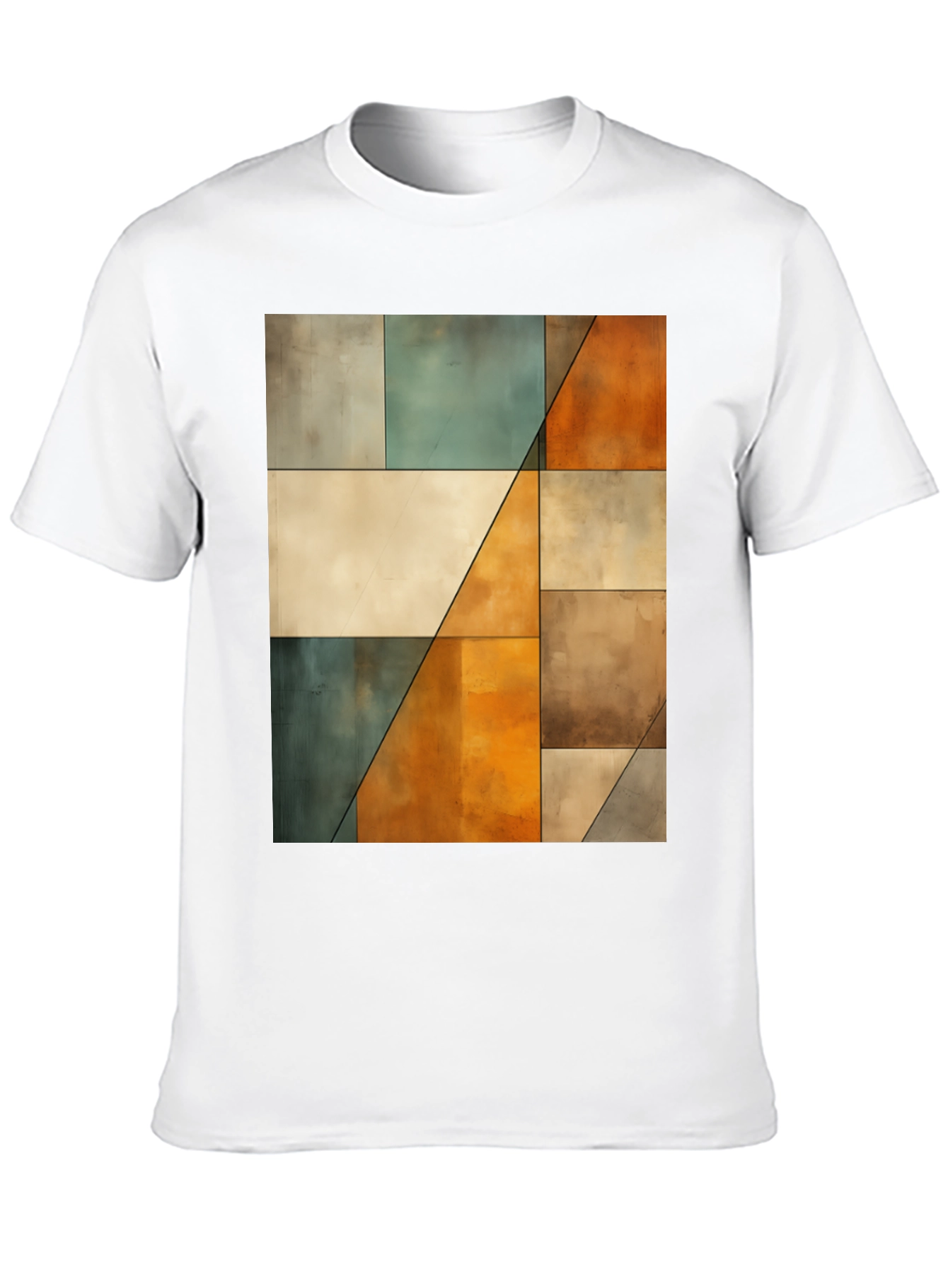 Abstract Geometric Block Print Tee
