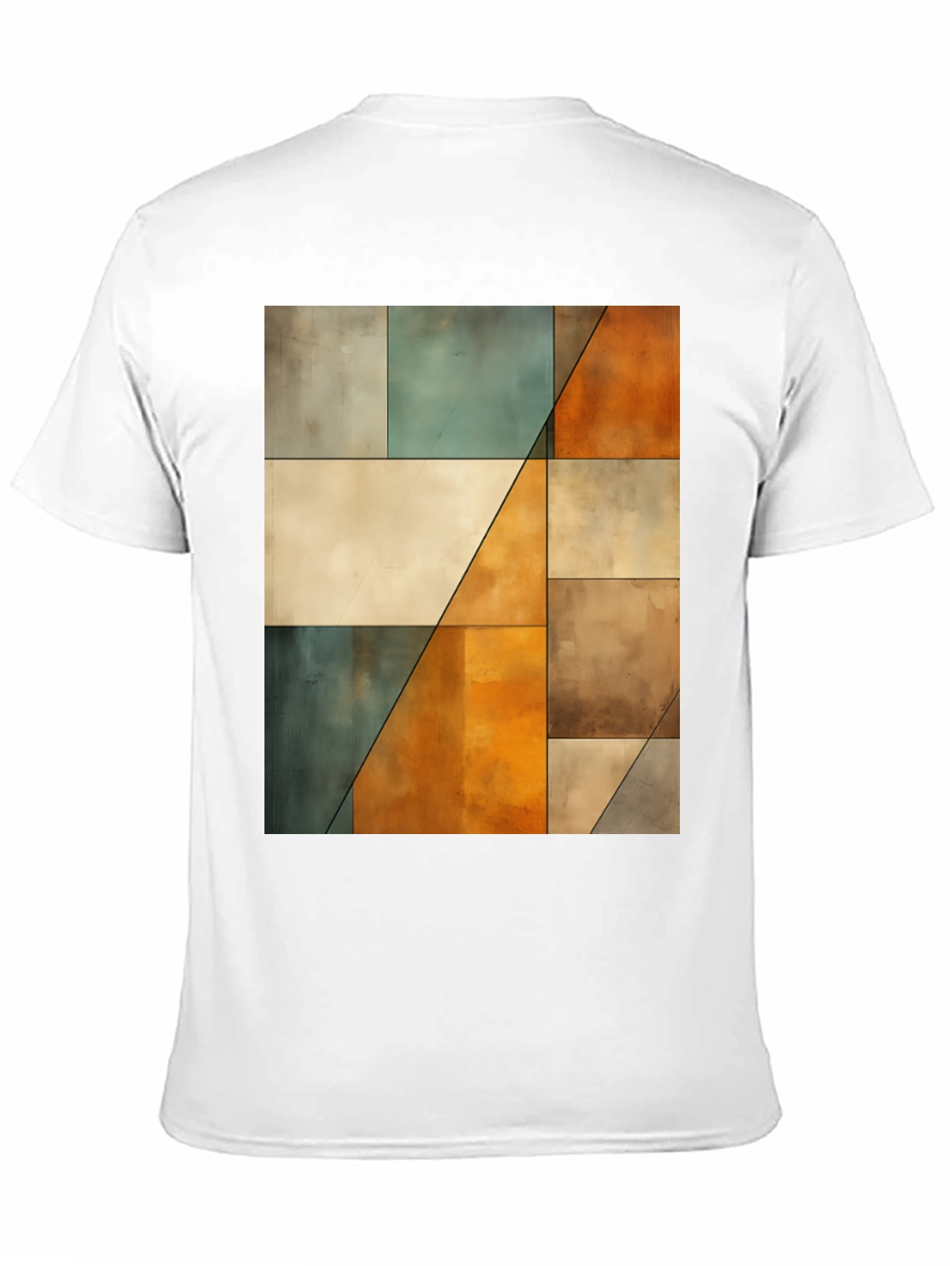 Abstract Geometric Block Print Tee