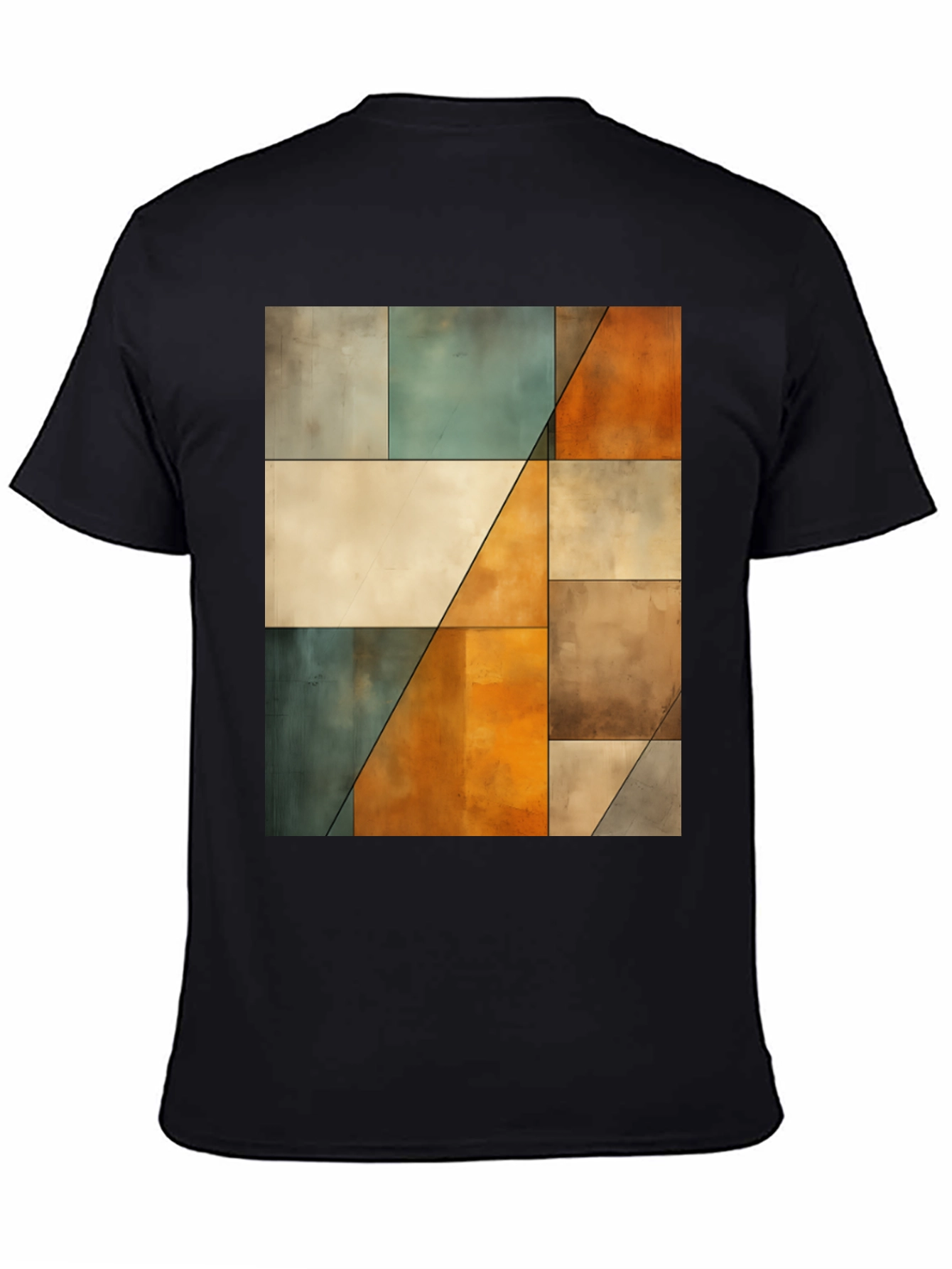 Abstract Geometric Block Print Tee