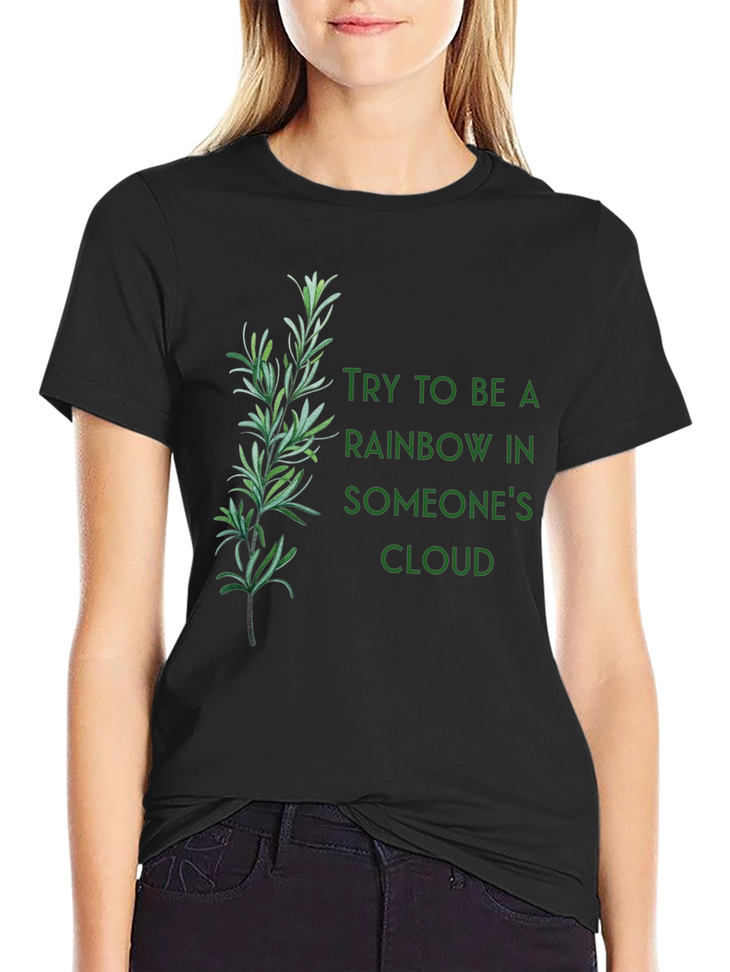 Inspirational Rainbow Cloud Graphic Tee