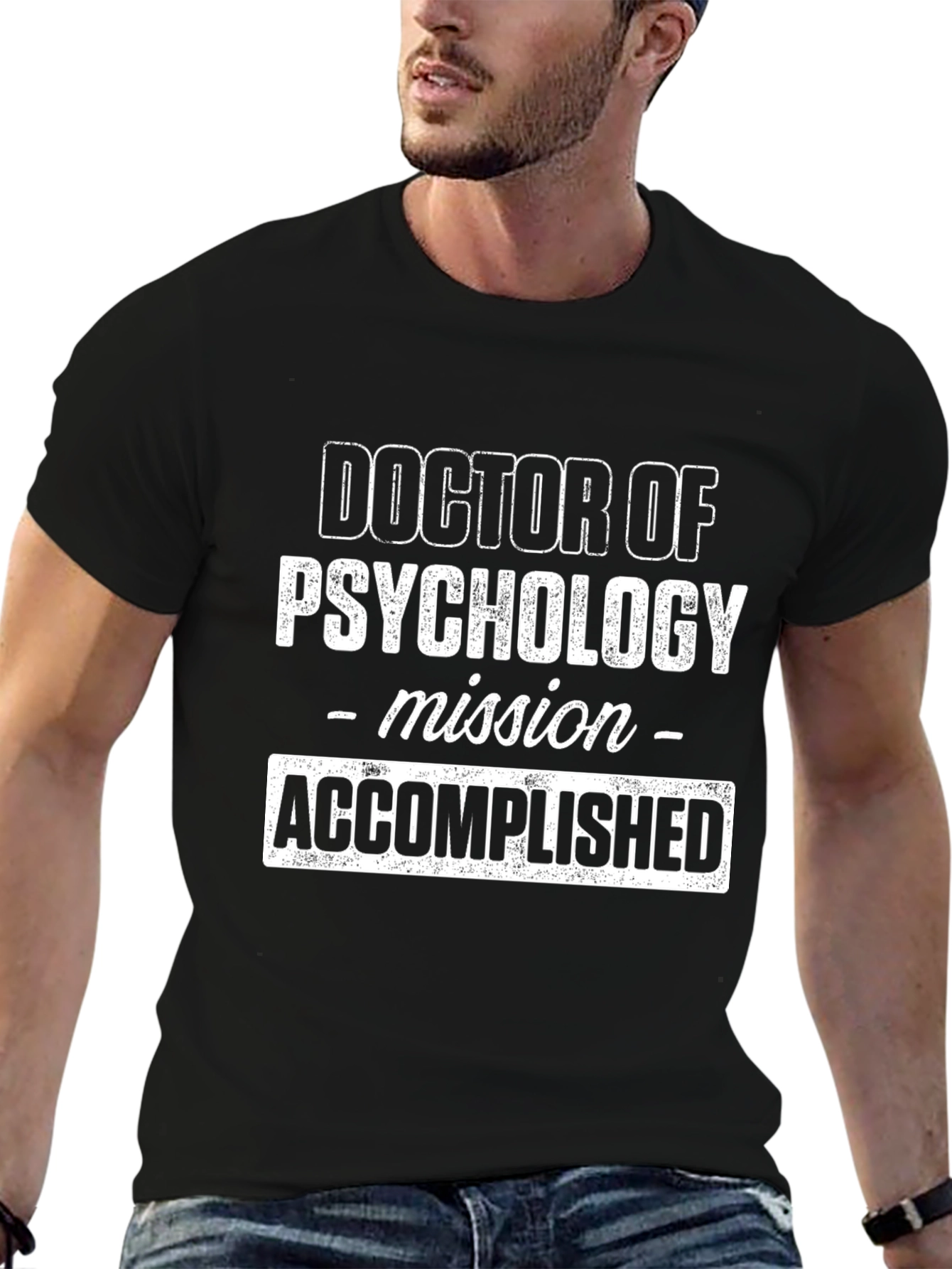 Doctor of Psychology Mission Accomplished Black T-Shirt