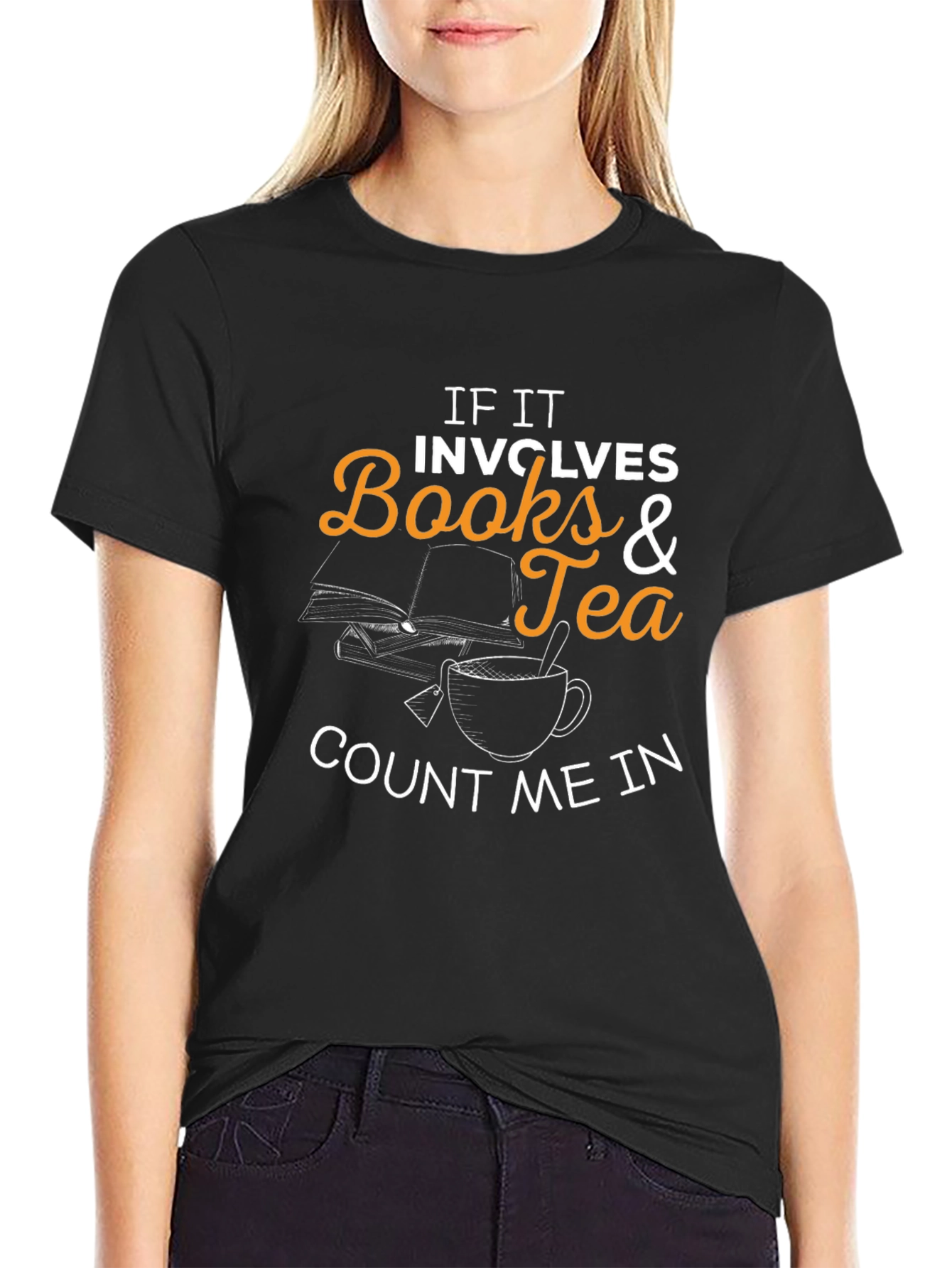 Books and Tea T-Shirt - Count Me In