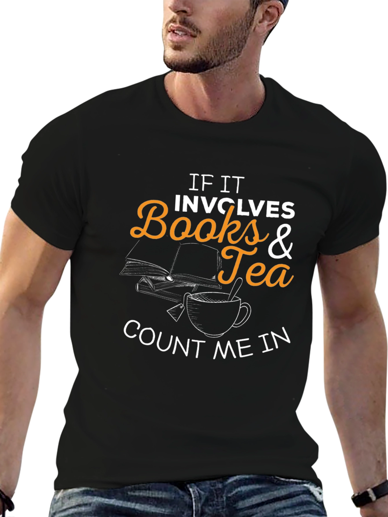 Books and Tea T-Shirt - Count Me In