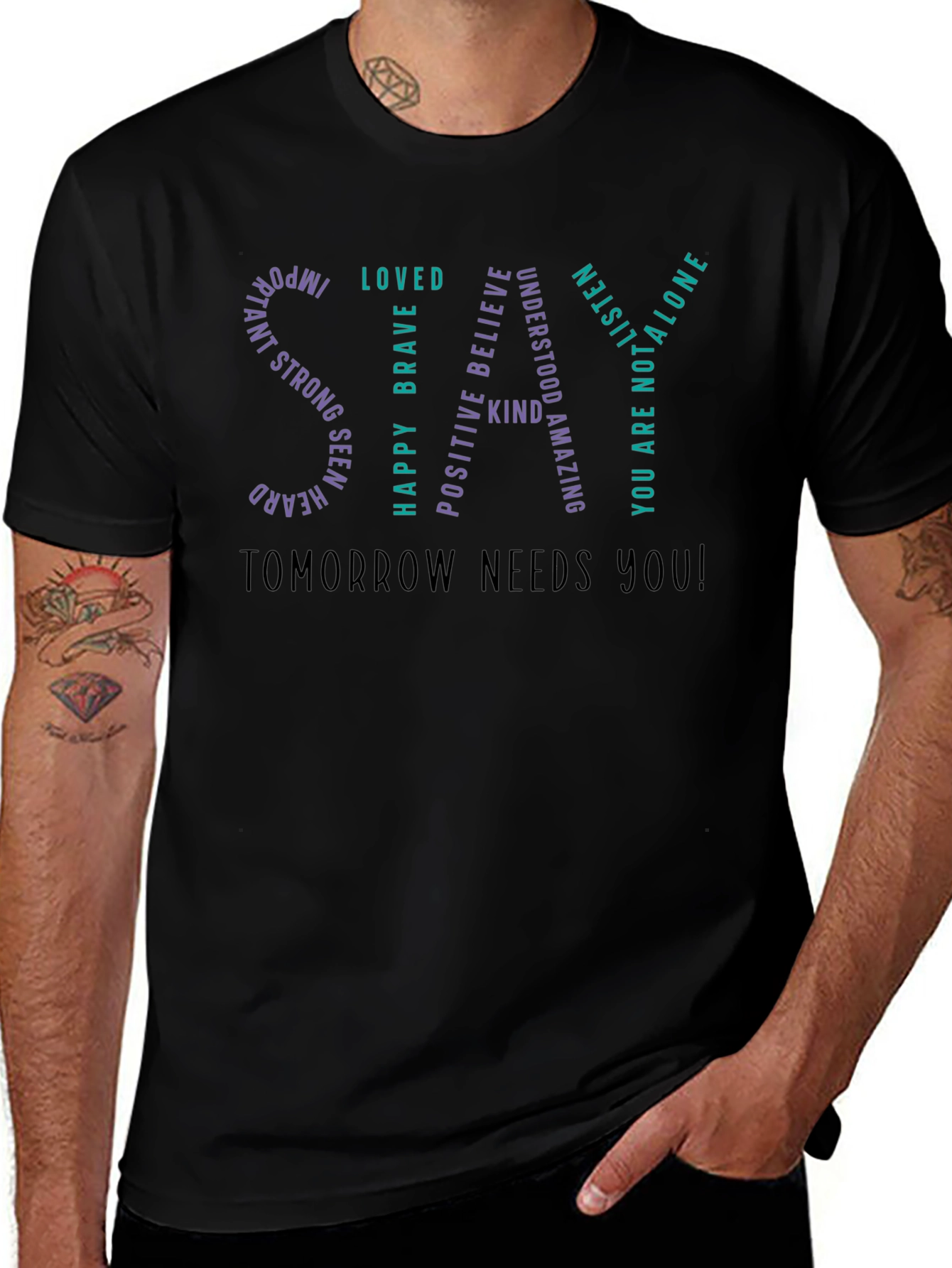 Inspirational STAY Graphic T-Shirt