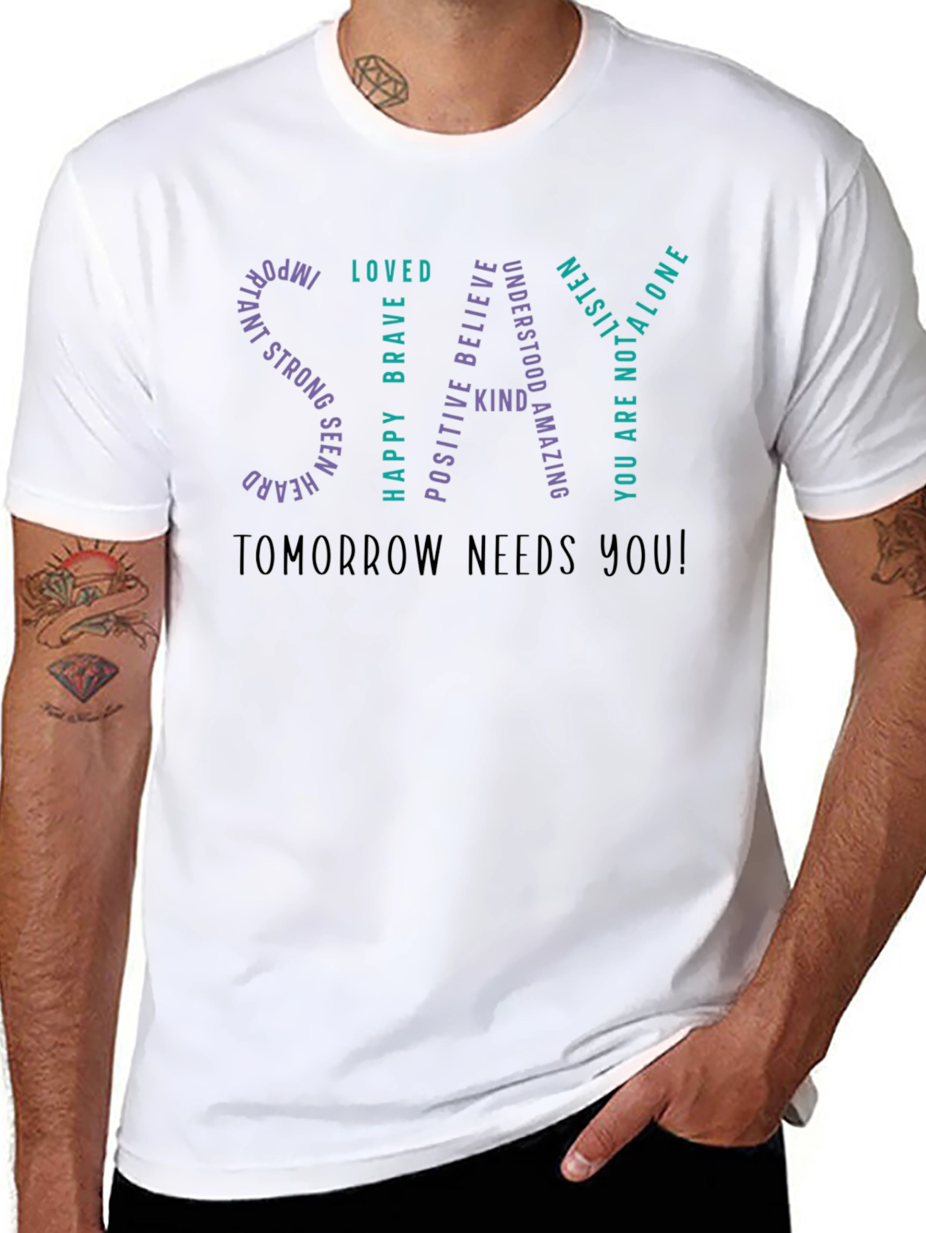 Inspirational STAY Graphic T-Shirt