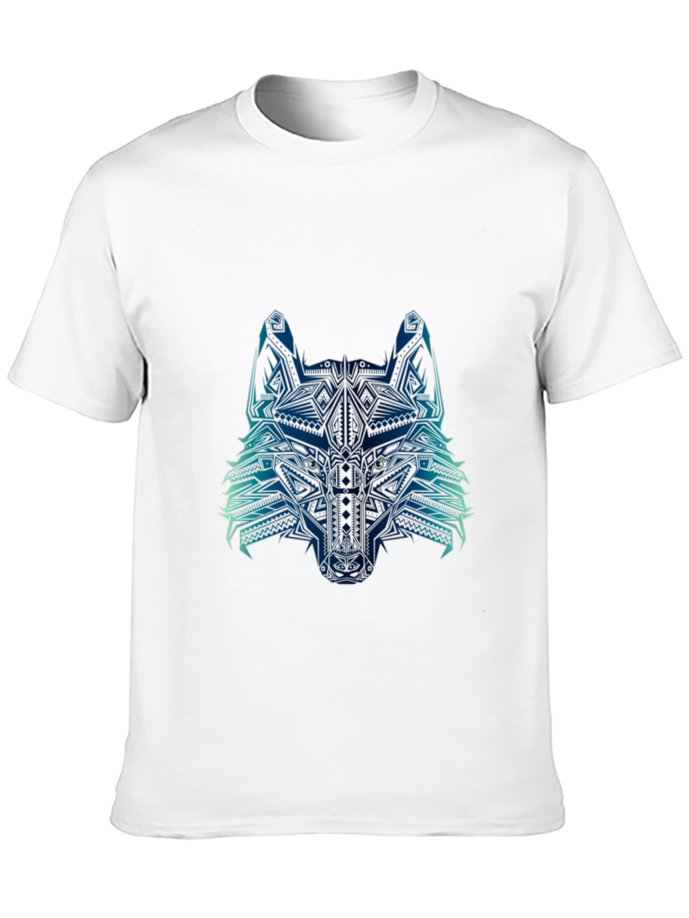 Abstract Wolf Graphic Tee - Mens Black T-Shirt