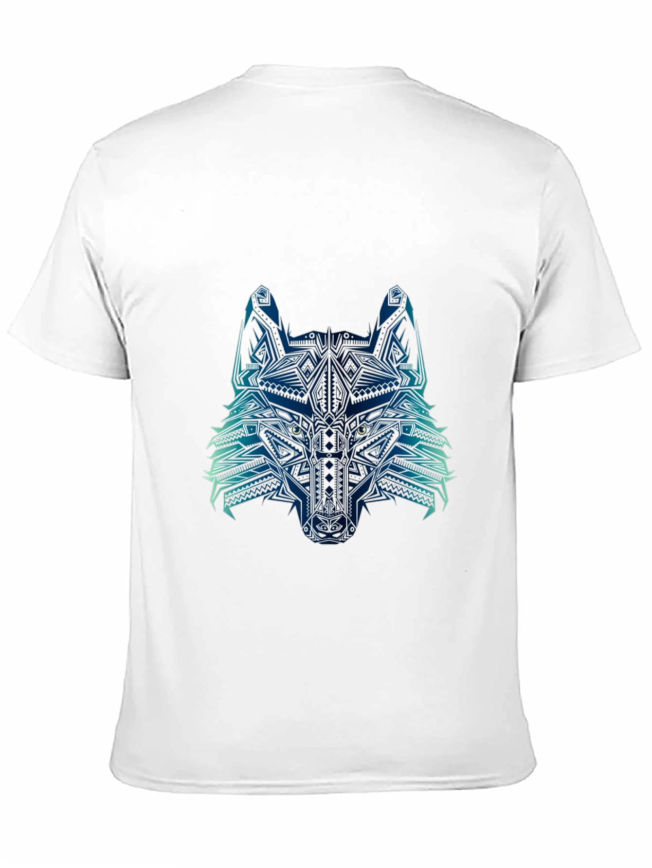 Abstract Wolf Graphic Tee - Mens Black T-Shirt