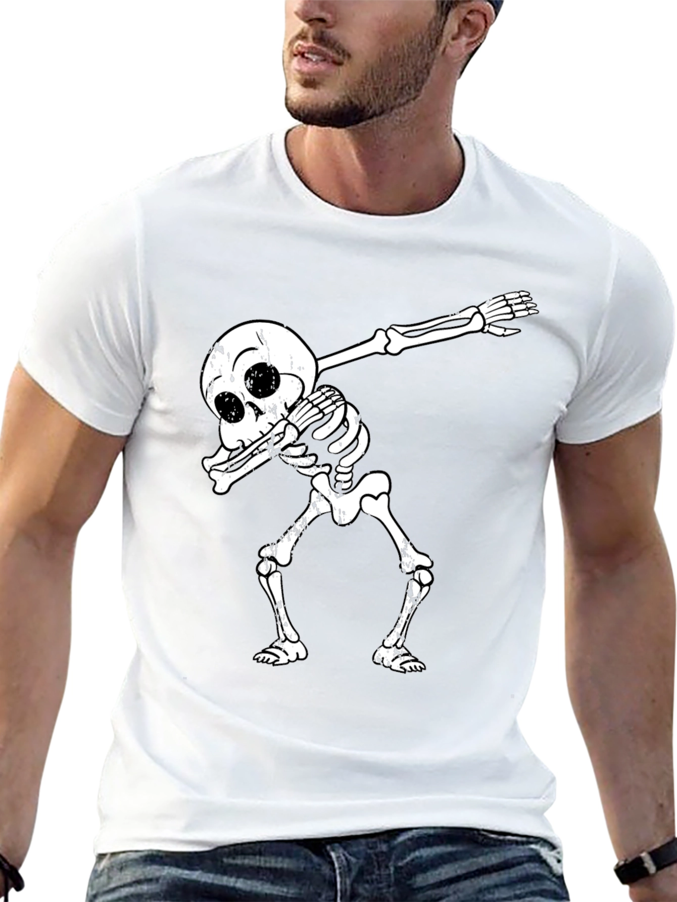 Dabbing Skeleton Black T-Shirt