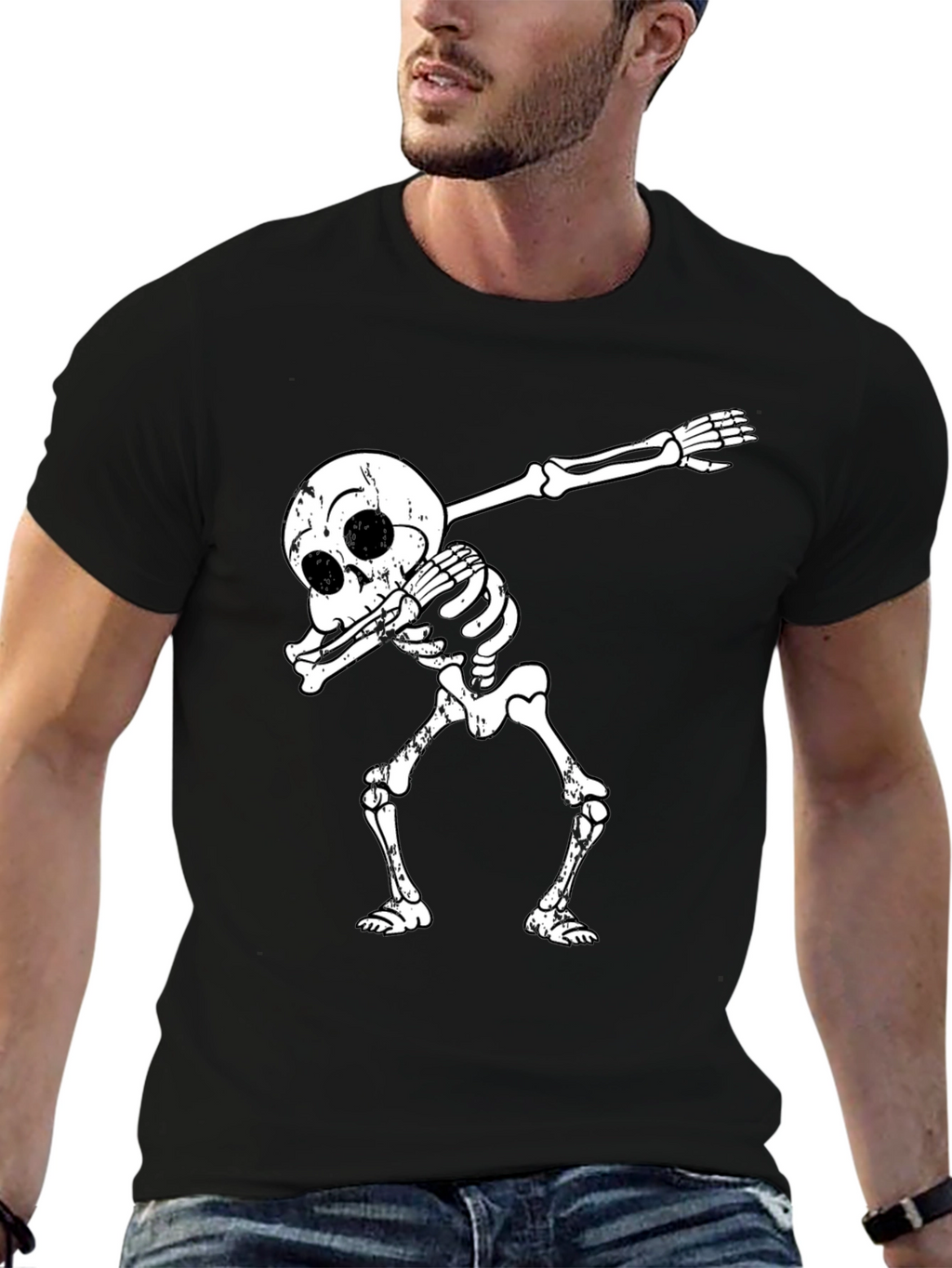 Dabbing Skeleton Black T-Shirt
