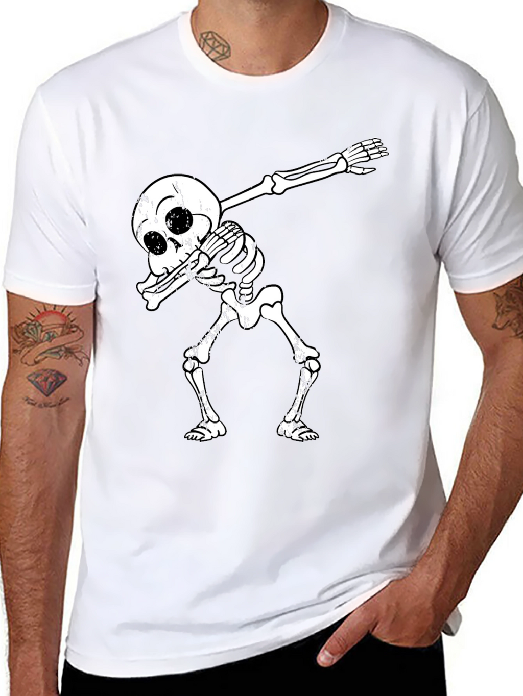 Dabbing Skeleton Black T-Shirt