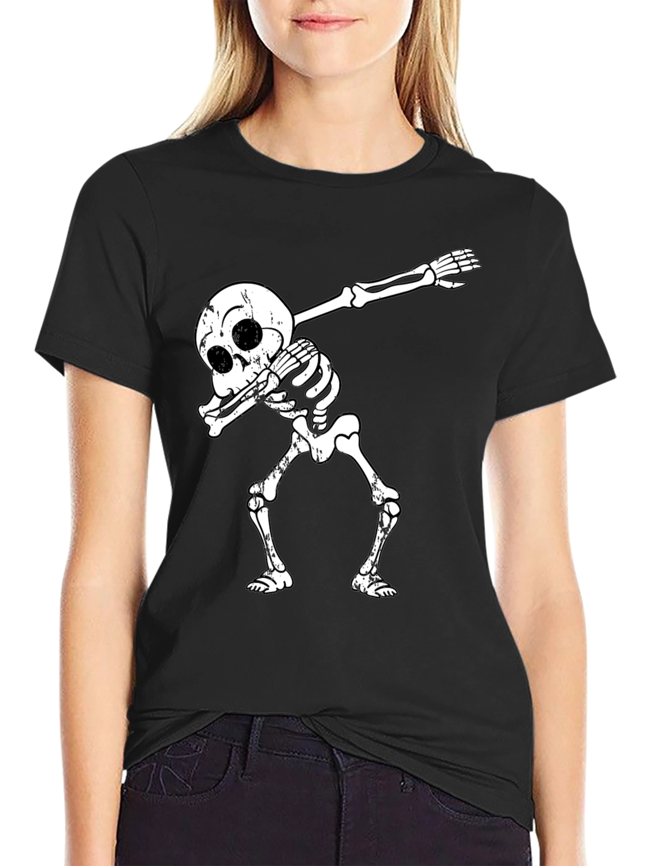 Dabbing Skeleton Black T-Shirt