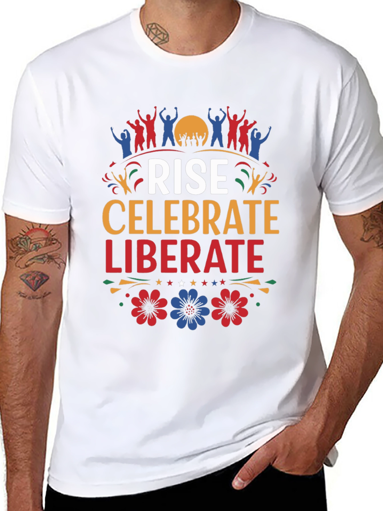 Rise Celebrate Liberate Graphic T-Shirt