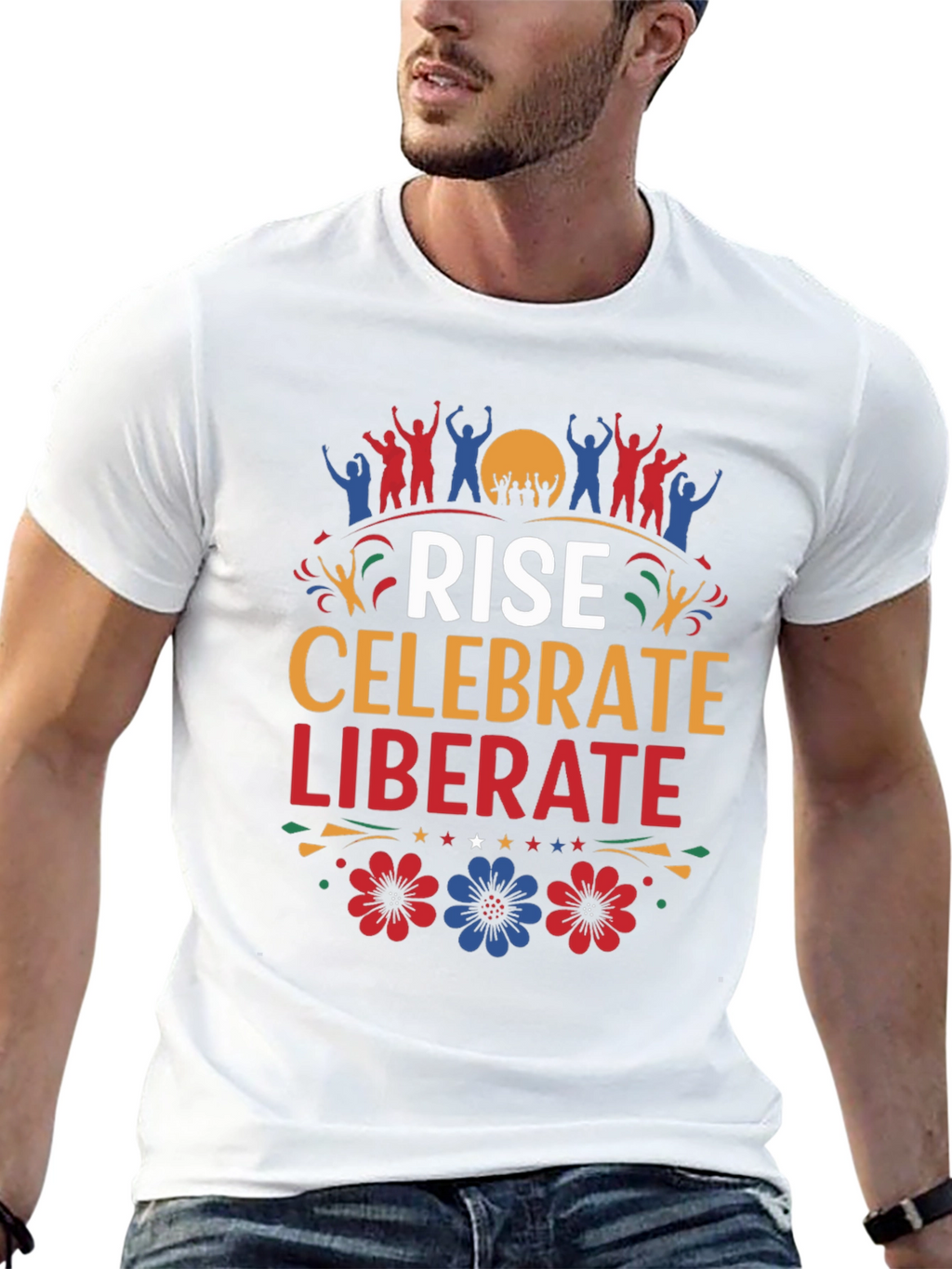 Rise Celebrate Liberate Graphic T-Shirt