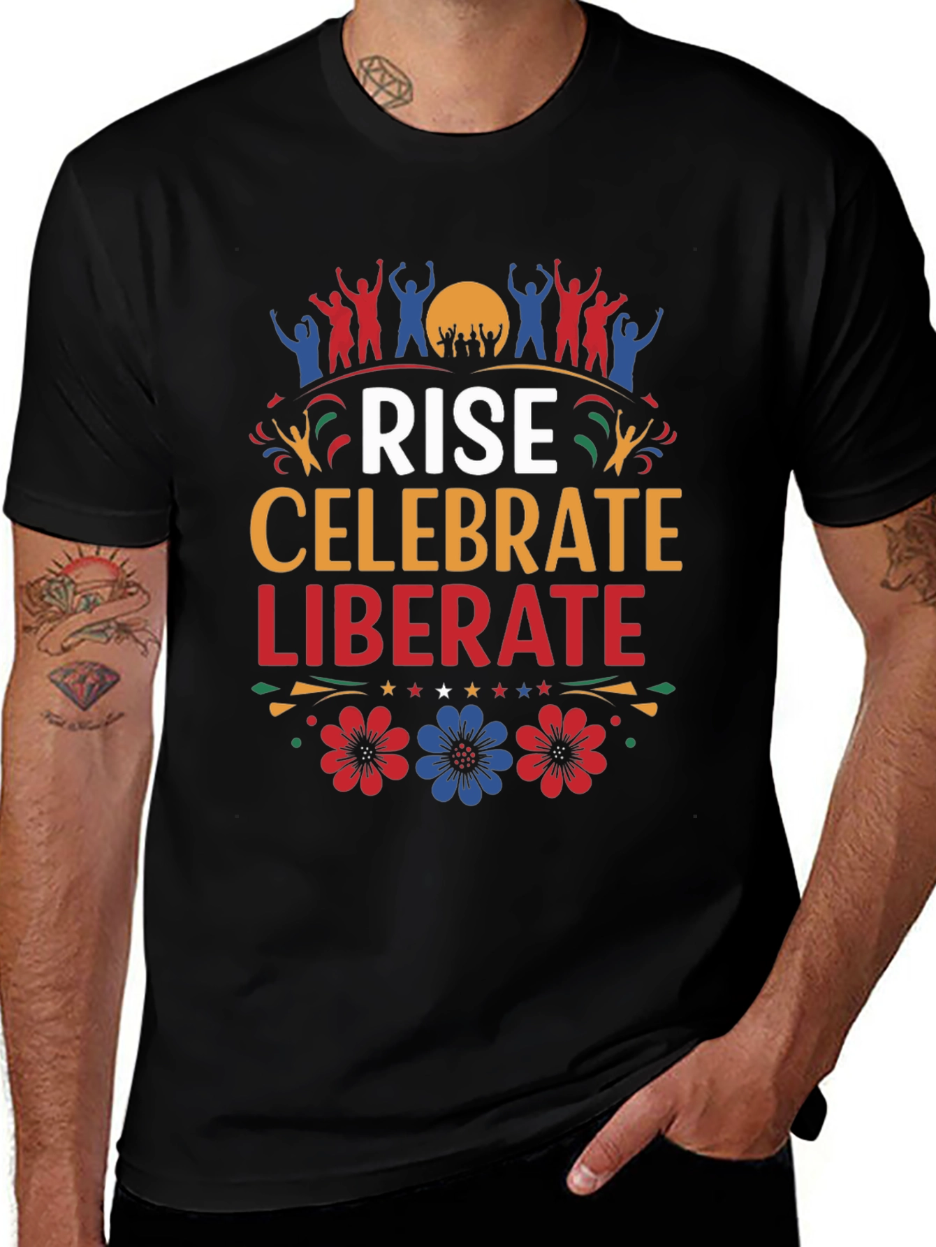 Rise Celebrate Liberate Graphic T-Shirt