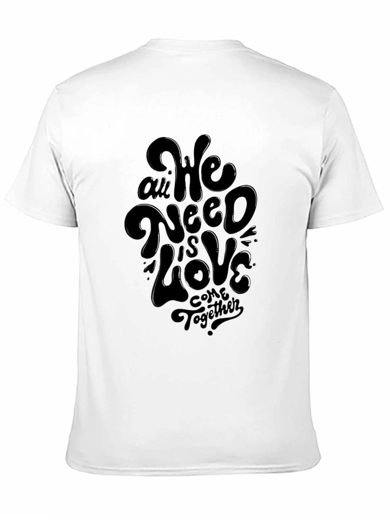 We All Need is Love Graphic Black T-Shirt