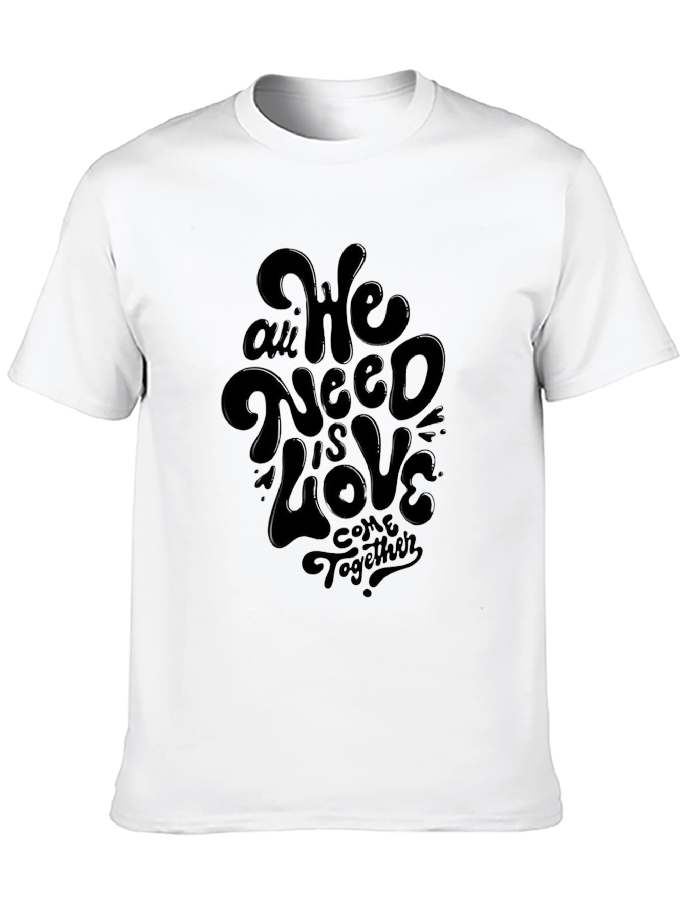 We All Need is Love Graphic Black T-Shirt