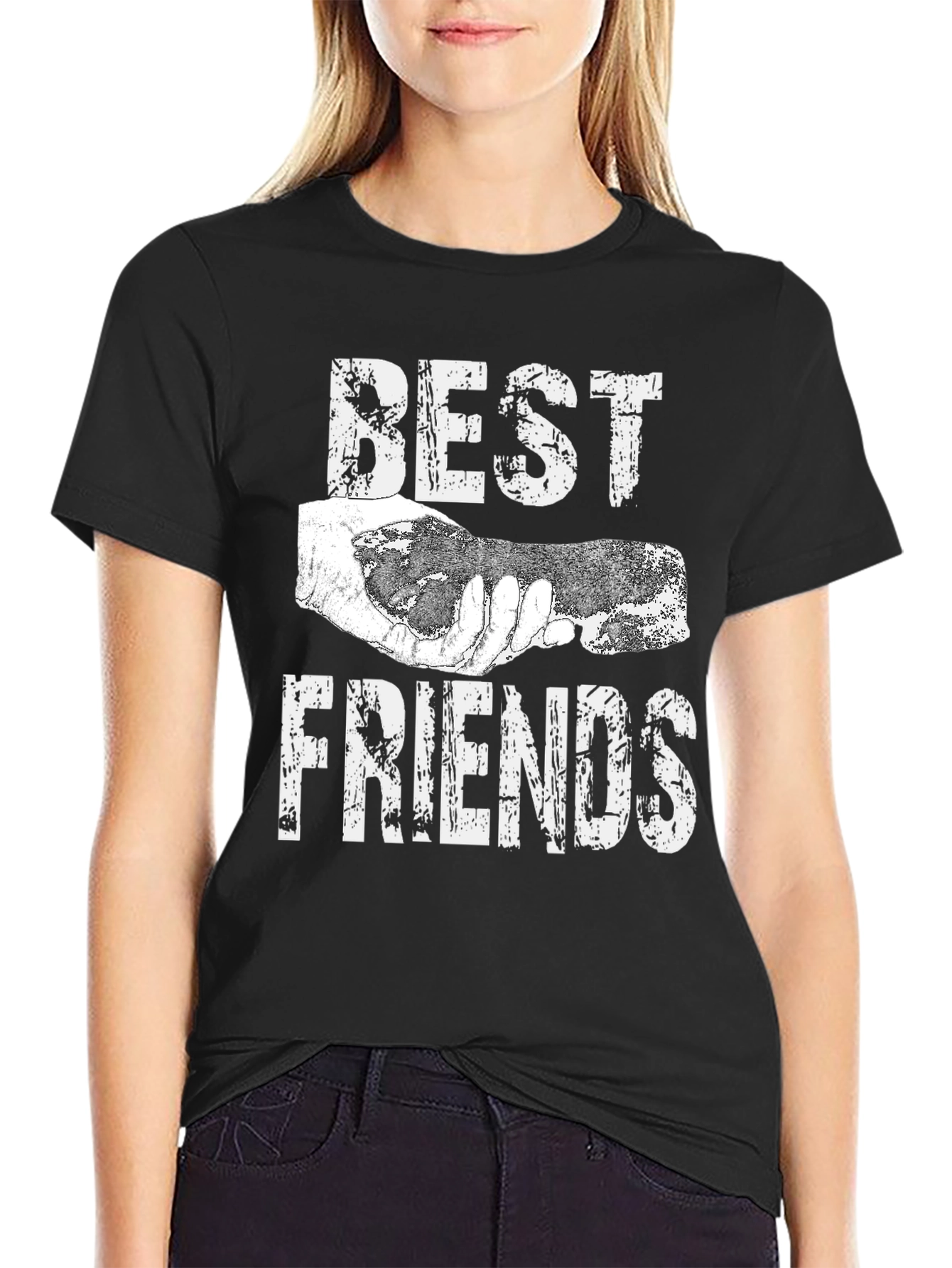 Best Friends Graphic T-Shirt - Unisex Black Tee