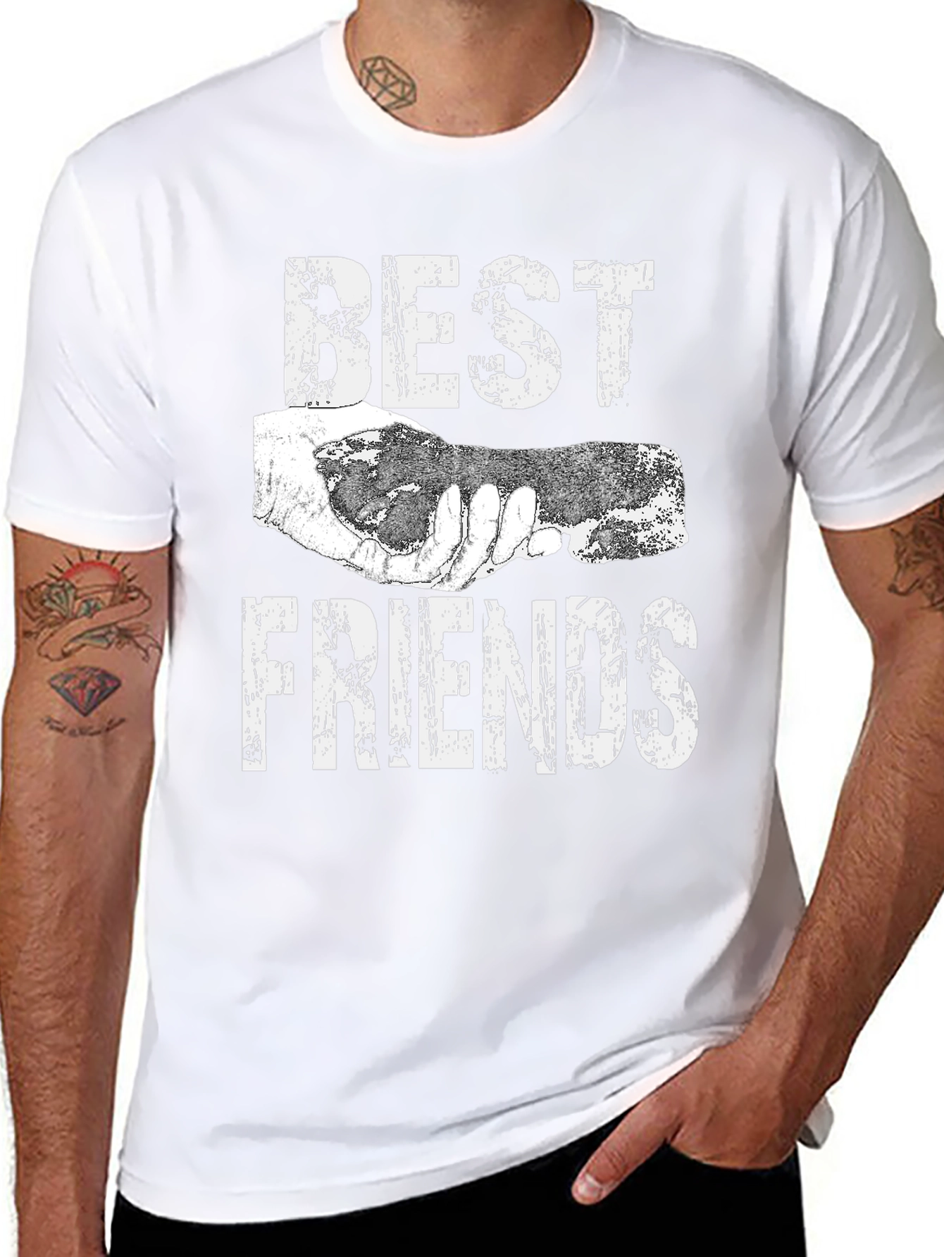 Best Friends Graphic T-Shirt - Unisex Black Tee