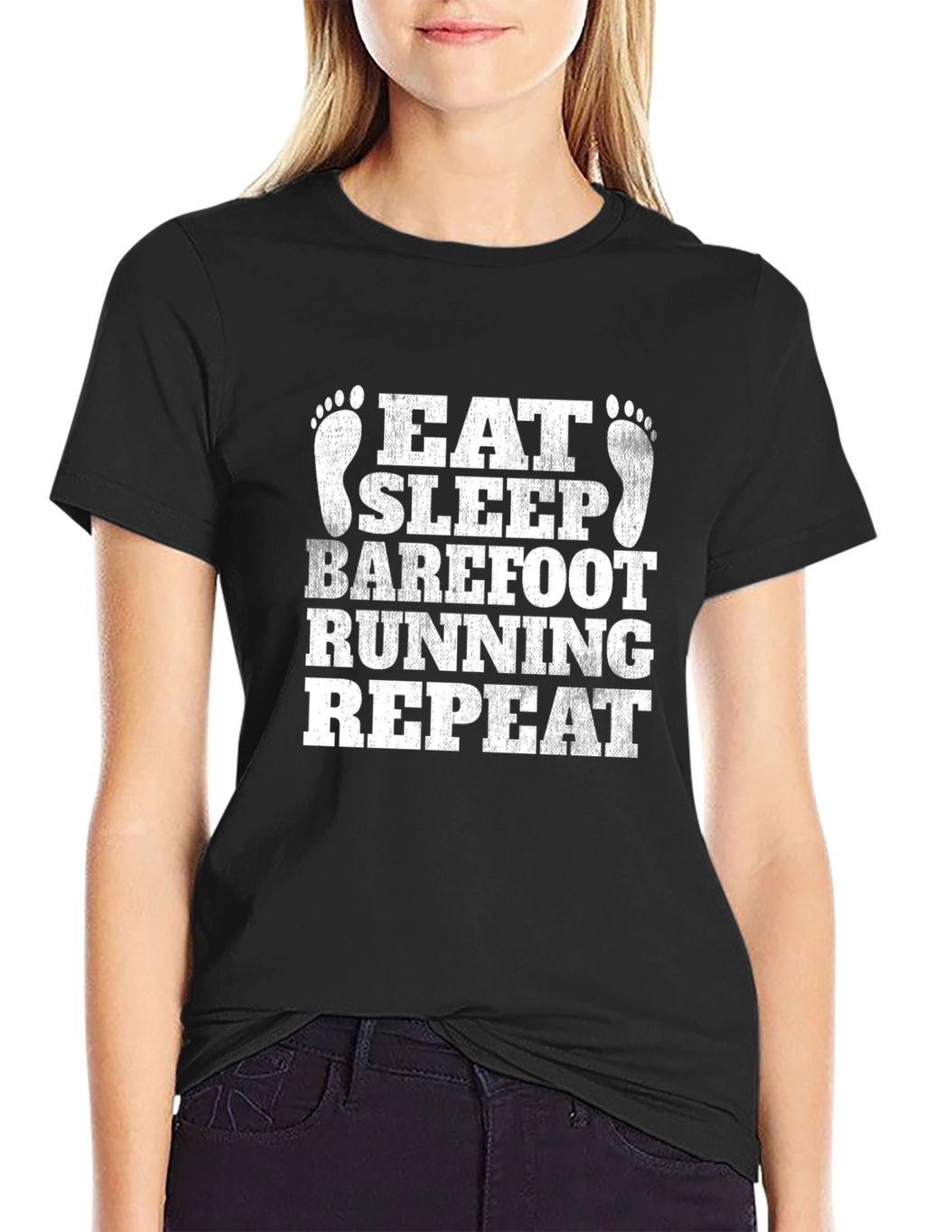 Eat Sleep Barefoot Running Repeat T-Shirt