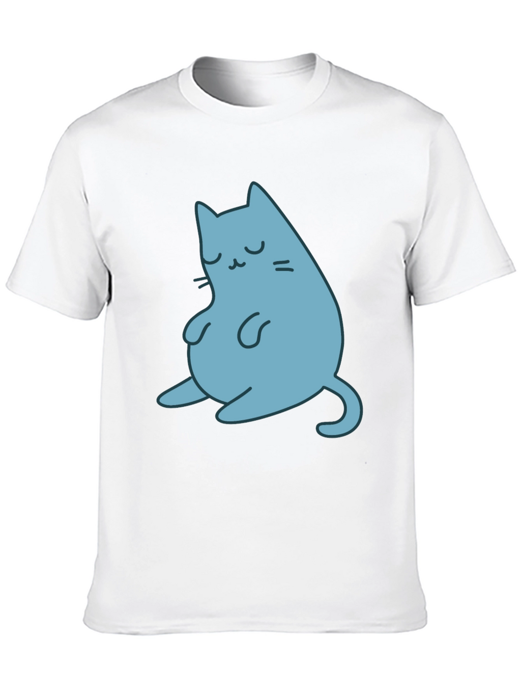 Cute Cat Graphic Black T-Shirt