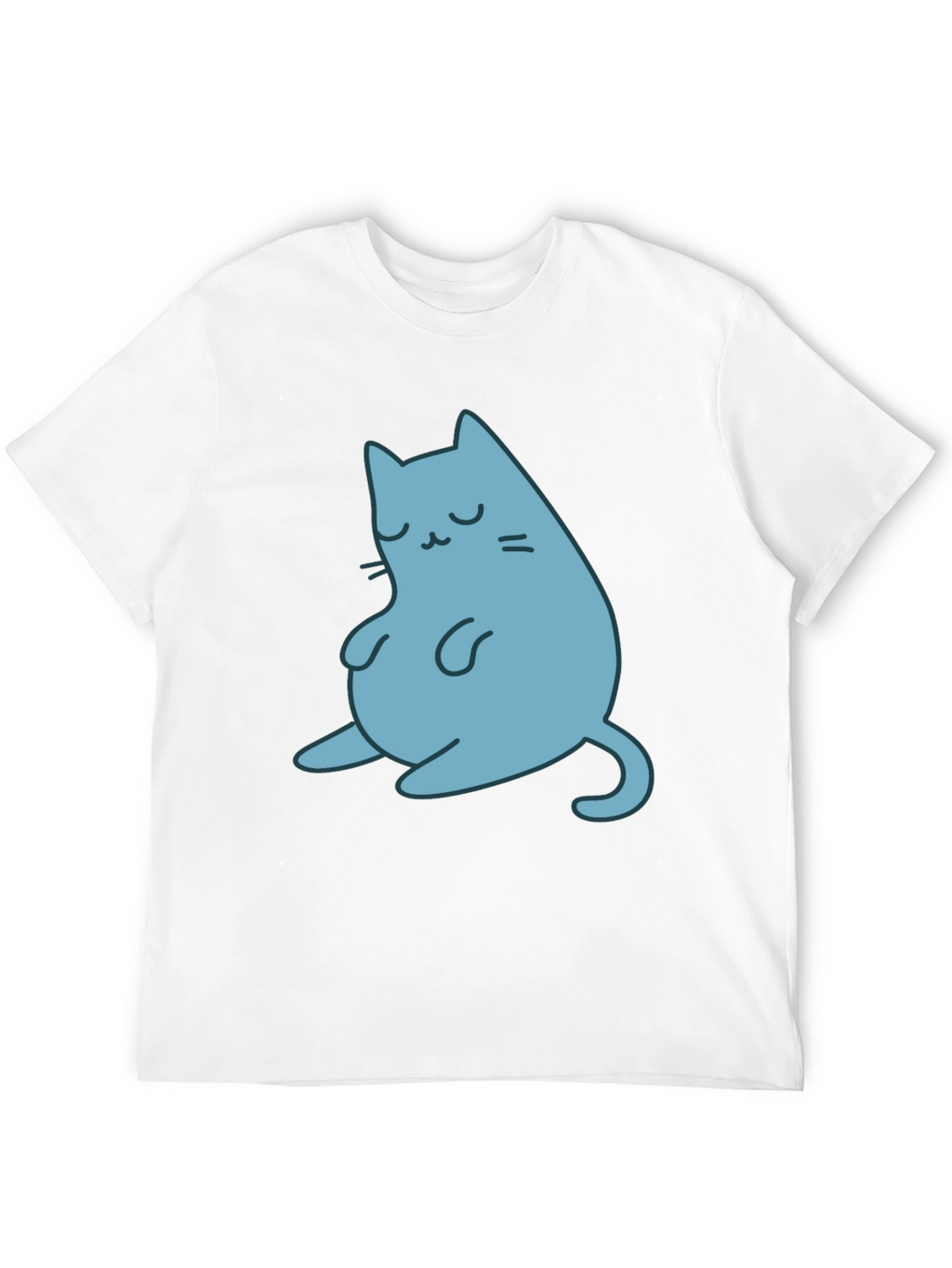 Cute Cat Graphic Black T-Shirt