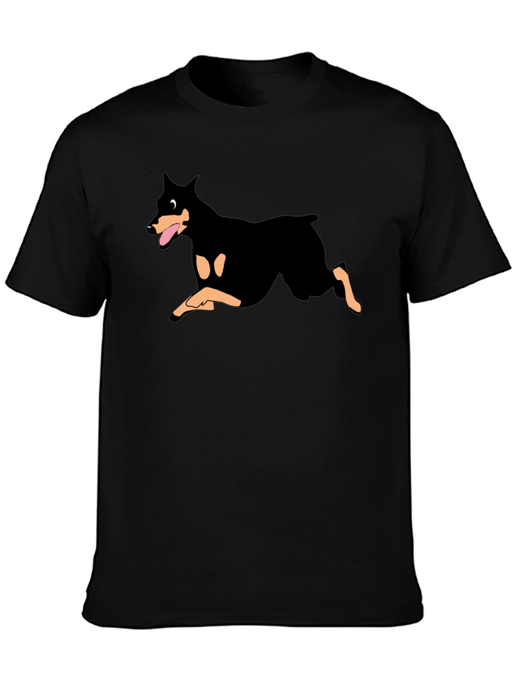 Doberman Graphic Black T-Shirt