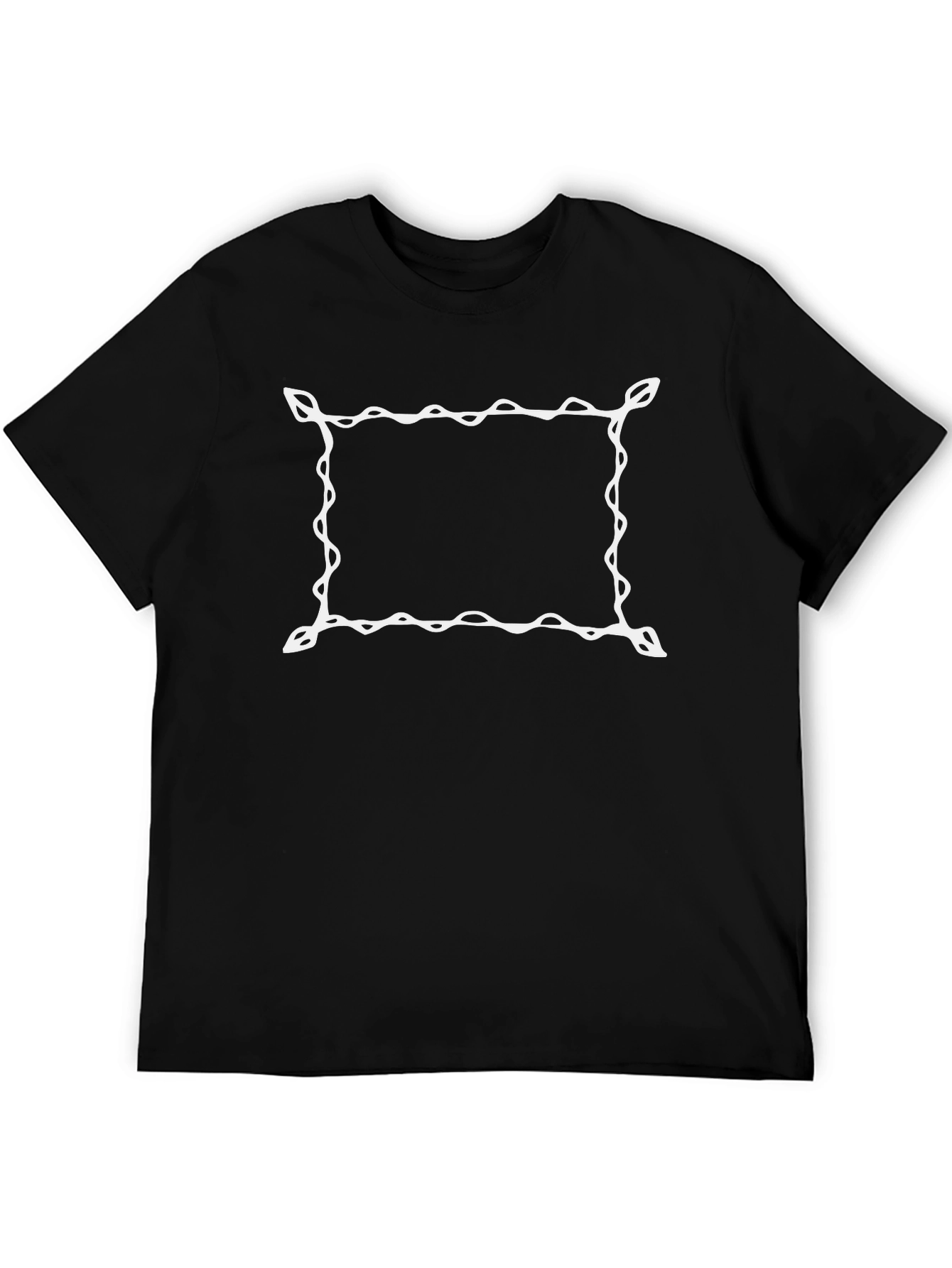 Abstract Frame Graphic Tee - Black
