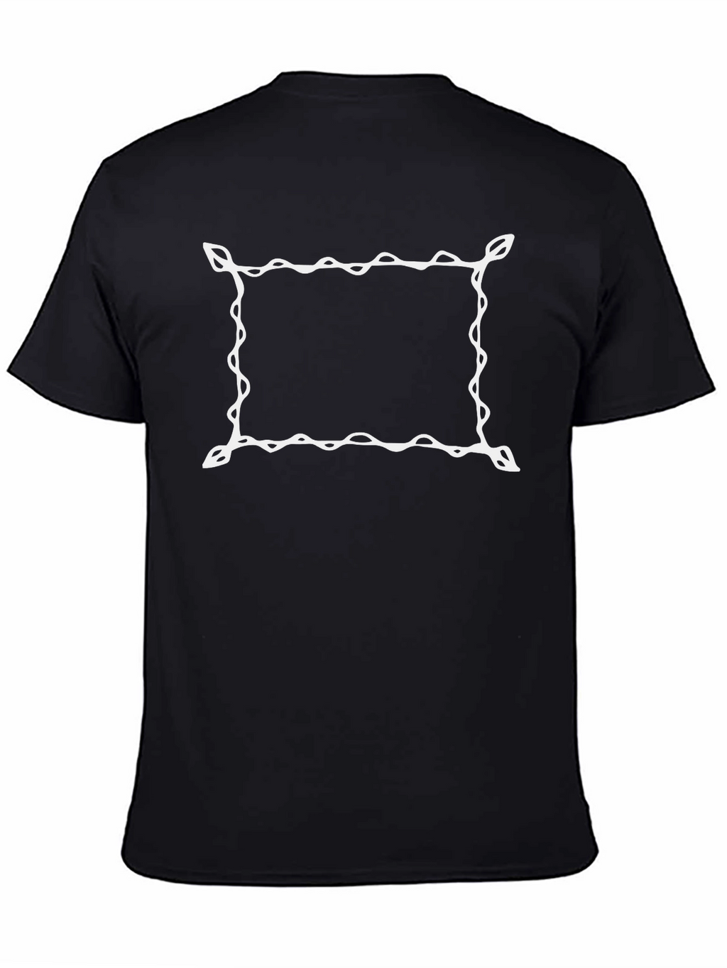 Abstract Frame Graphic Tee - Black