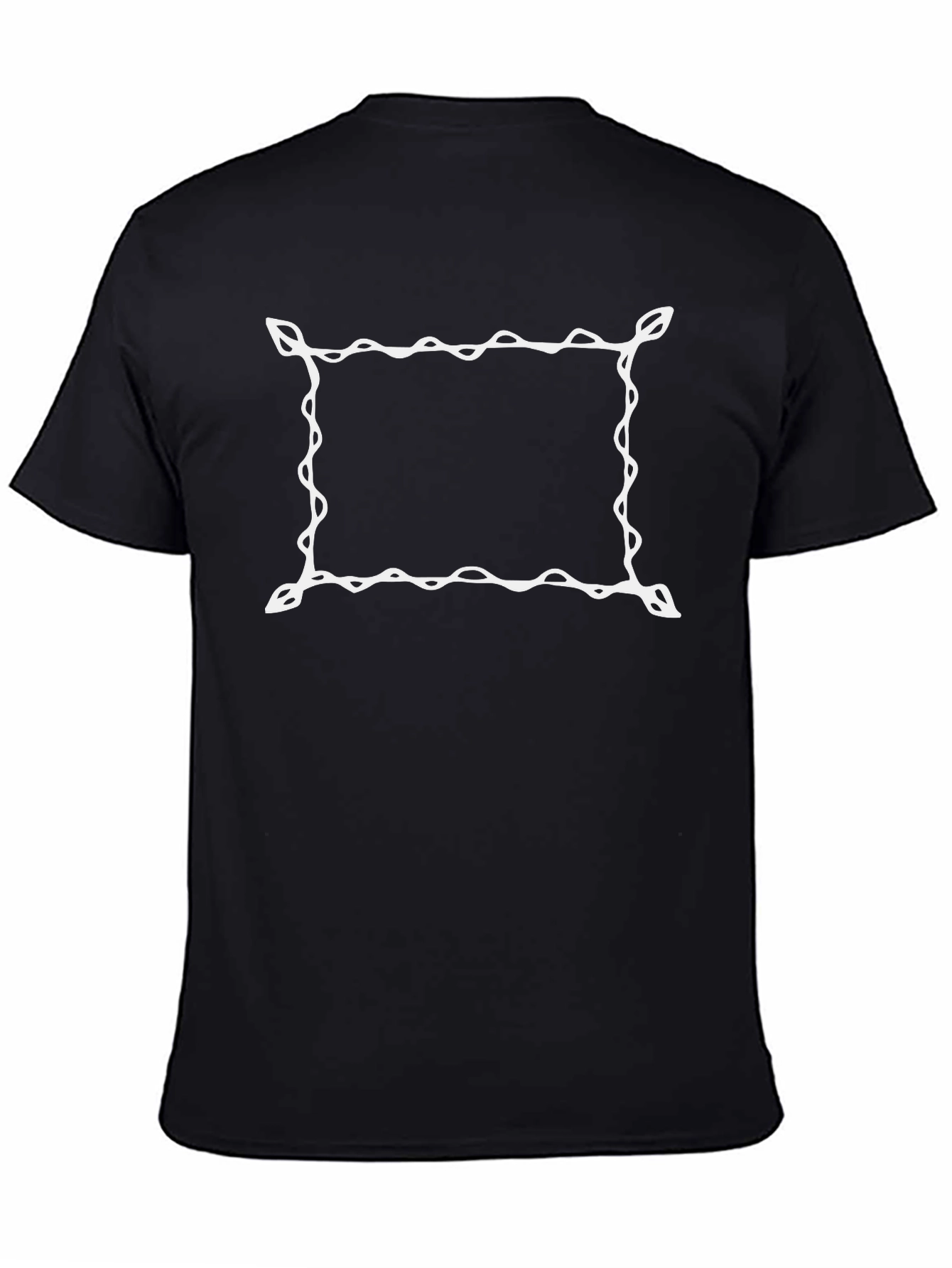 Abstract Frame Graphic Tee - Black