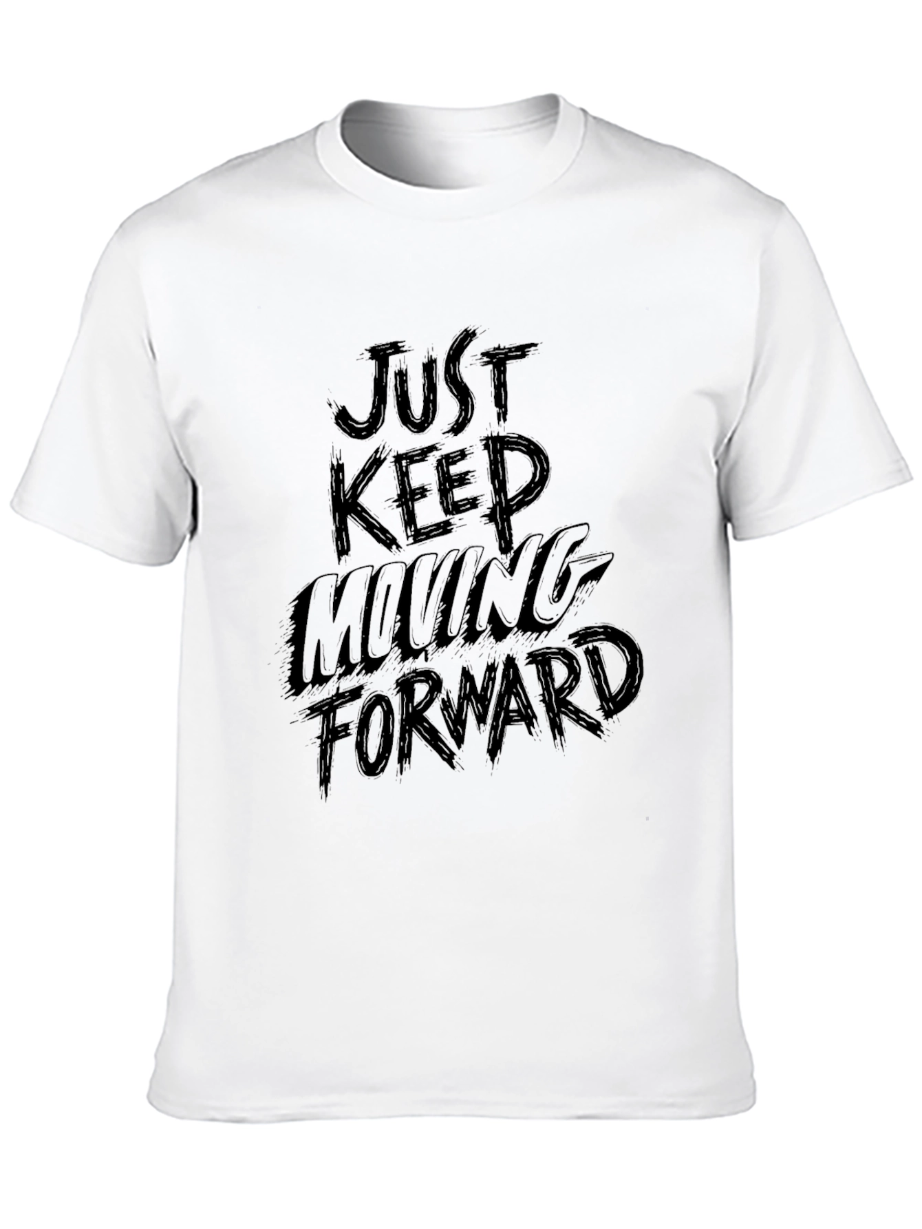 Just Keep Moving Forward Graphic Tee - Black