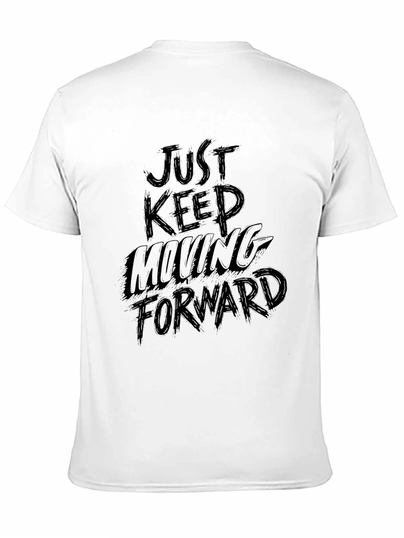 Just Keep Moving Forward Graphic Tee - Black