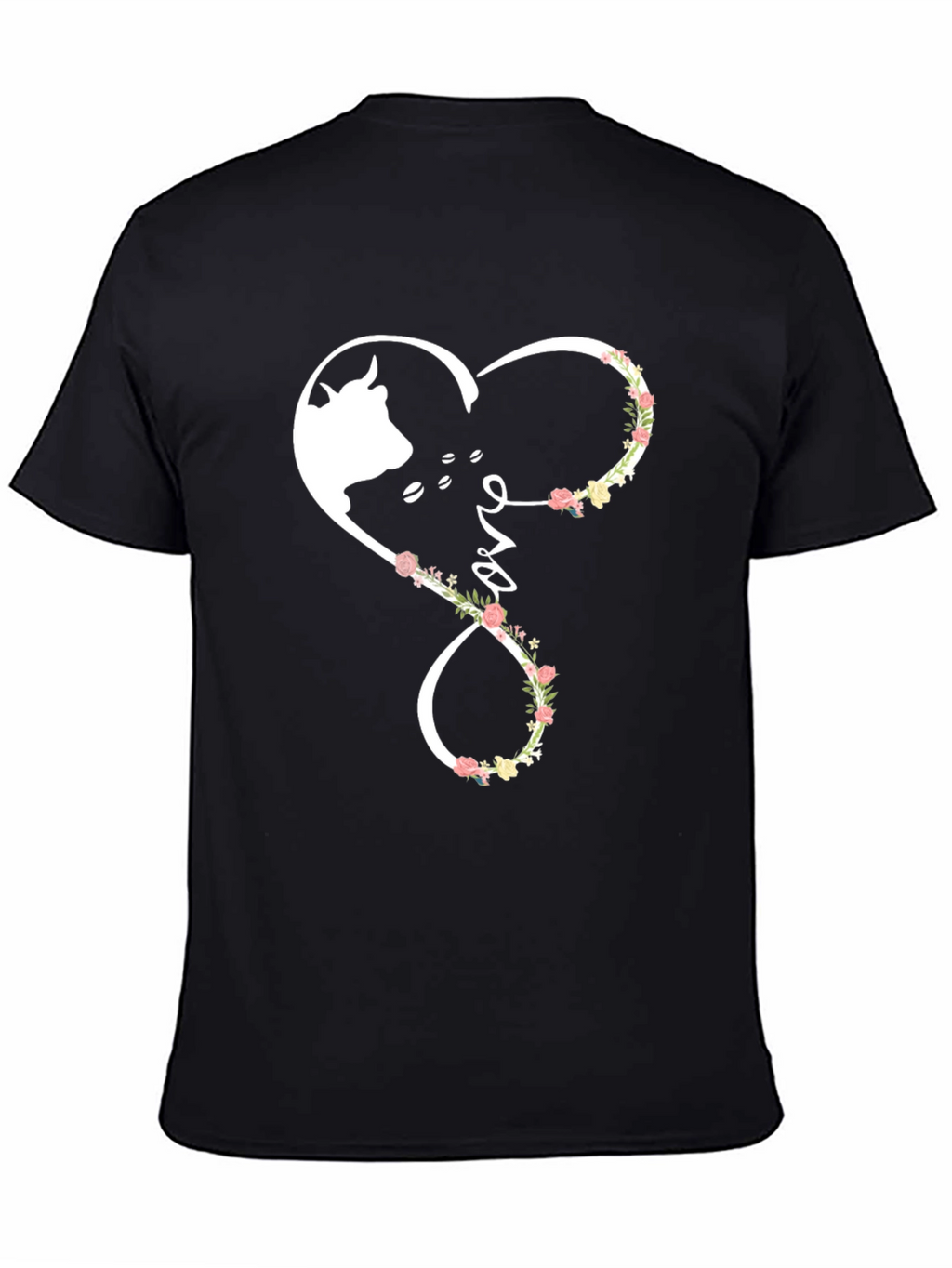 Cow Lover Heart Infinity T-Shirt