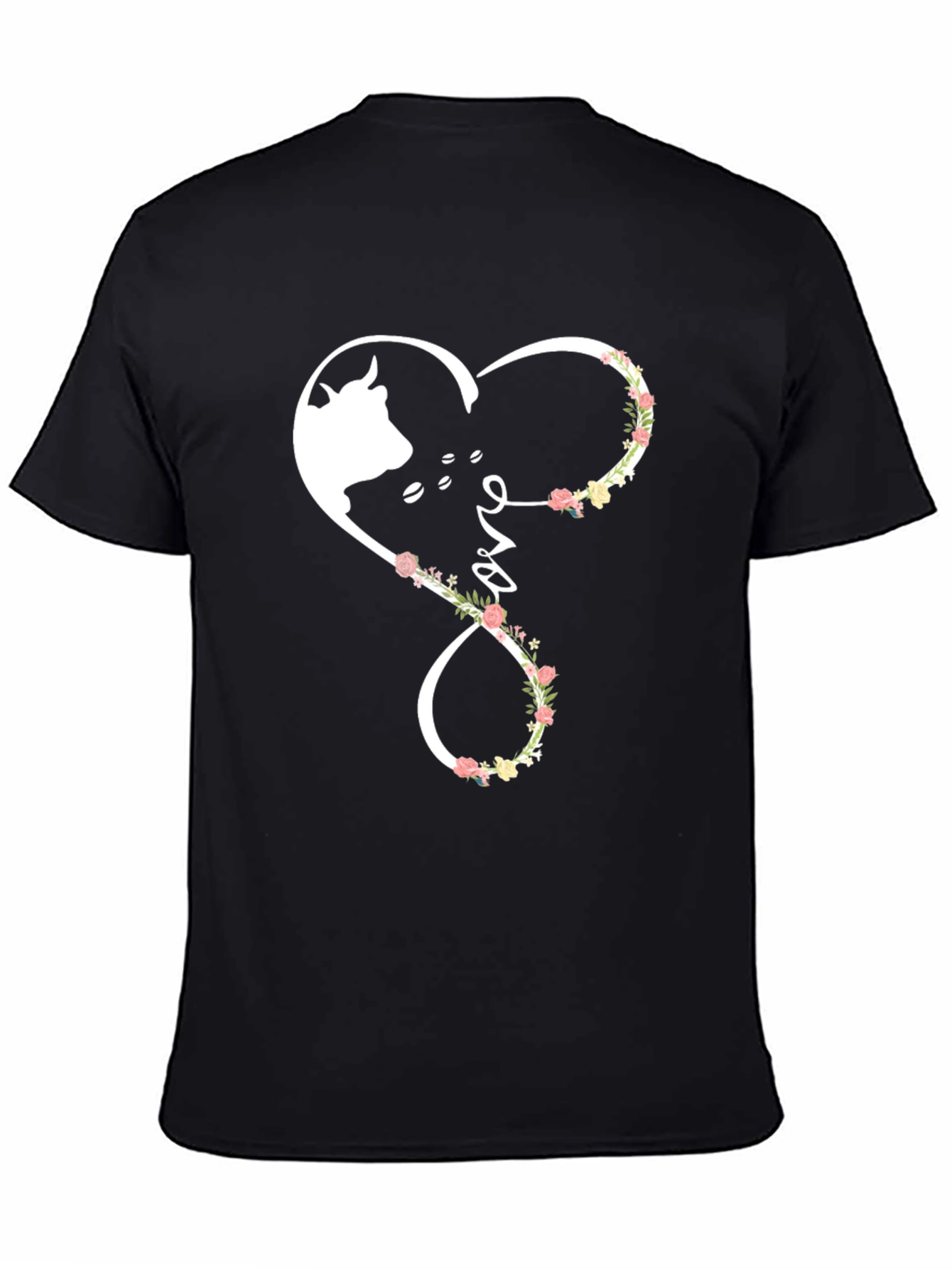 Cow Lover Heart Infinity T-Shirt