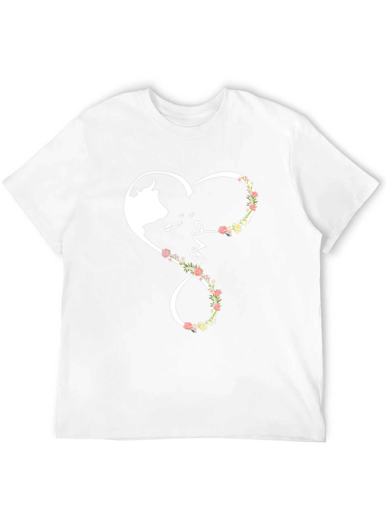 Cow Lover Heart Infinity T-Shirt
