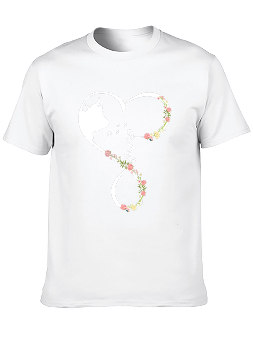 Cow Lover Heart Infinity T-Shirt