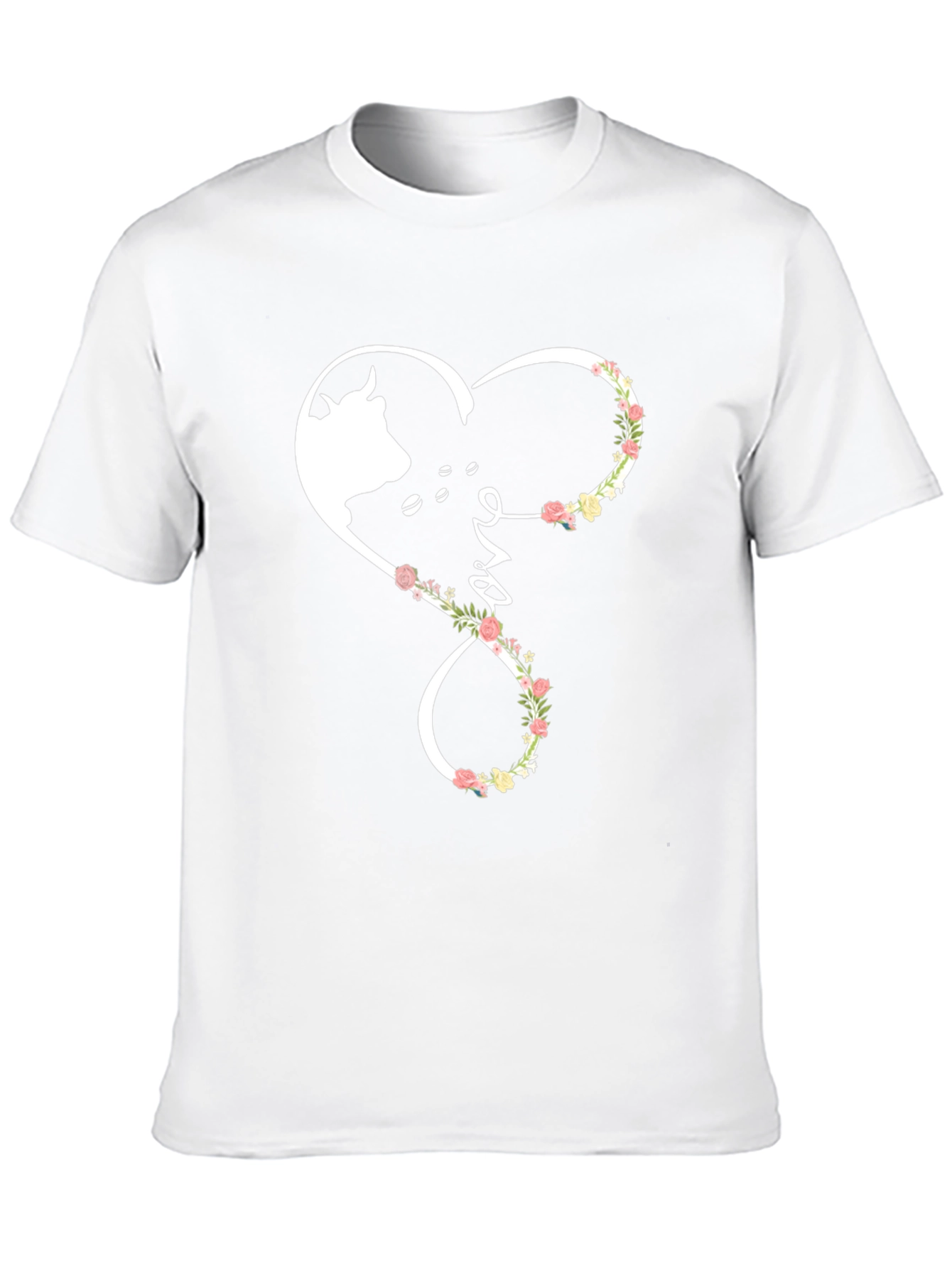 Cow Lover Heart Infinity T-Shirt