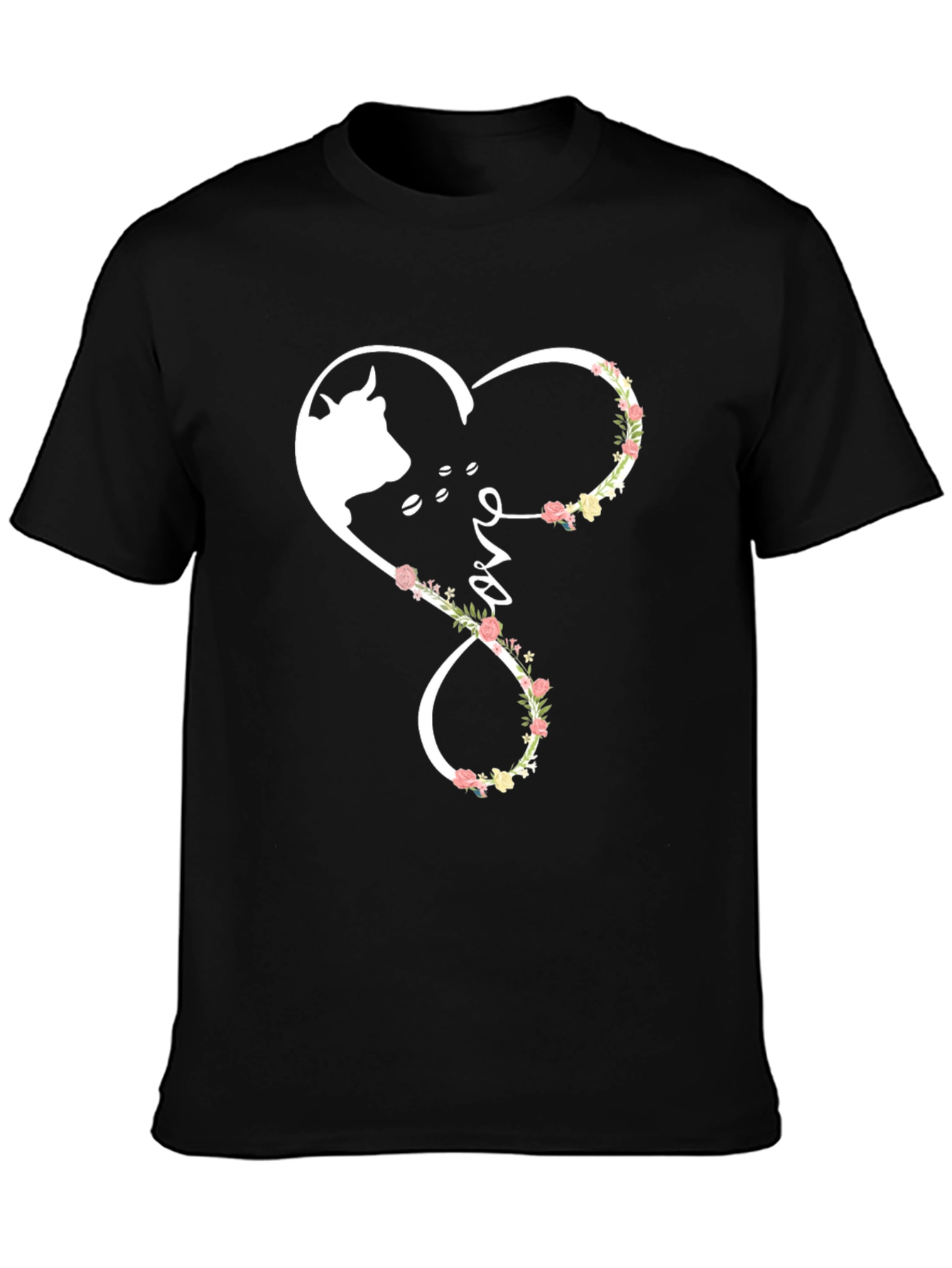 Cow Lover Heart Infinity T-Shirt