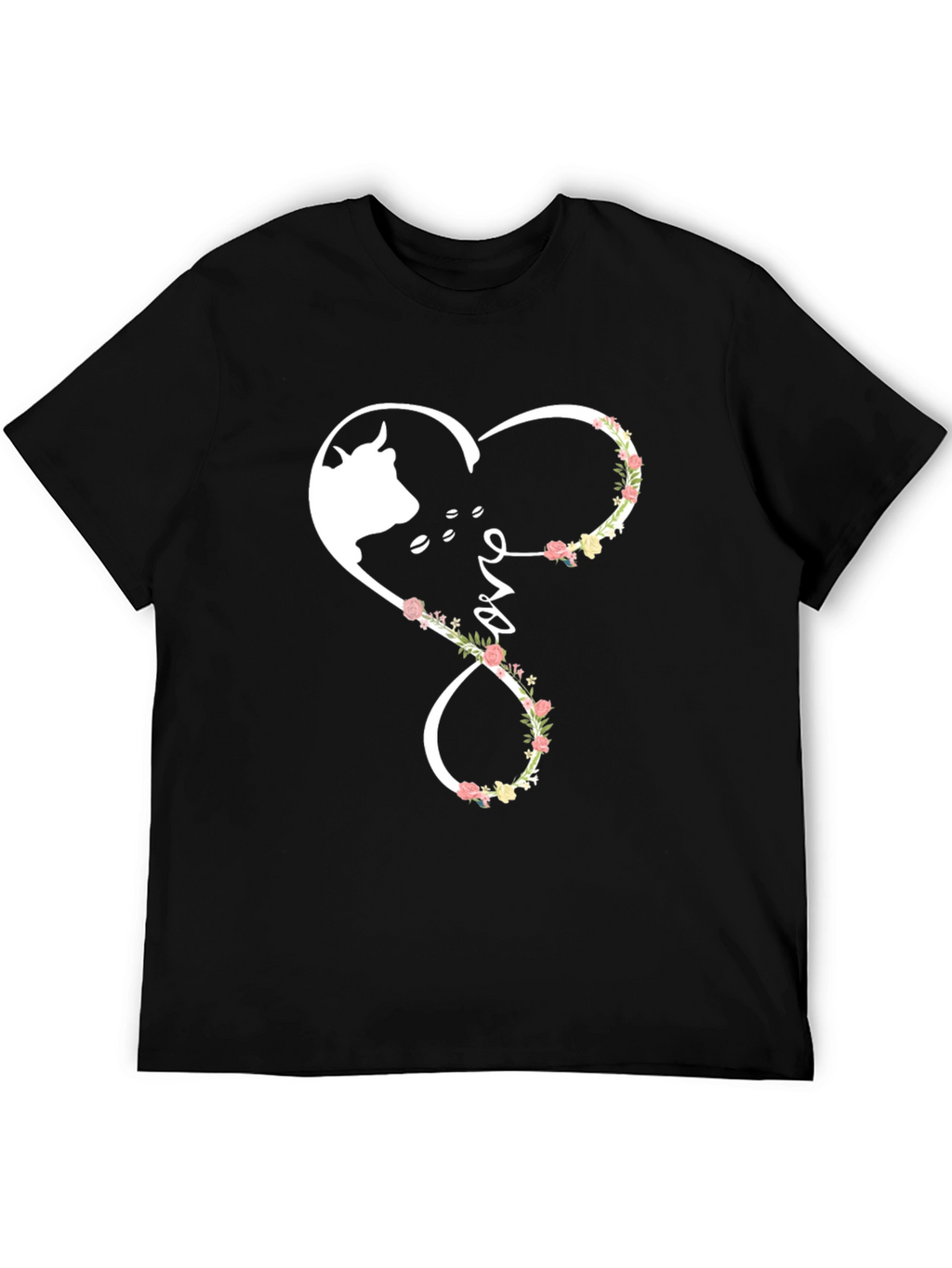Cow Lover Heart Infinity T-Shirt