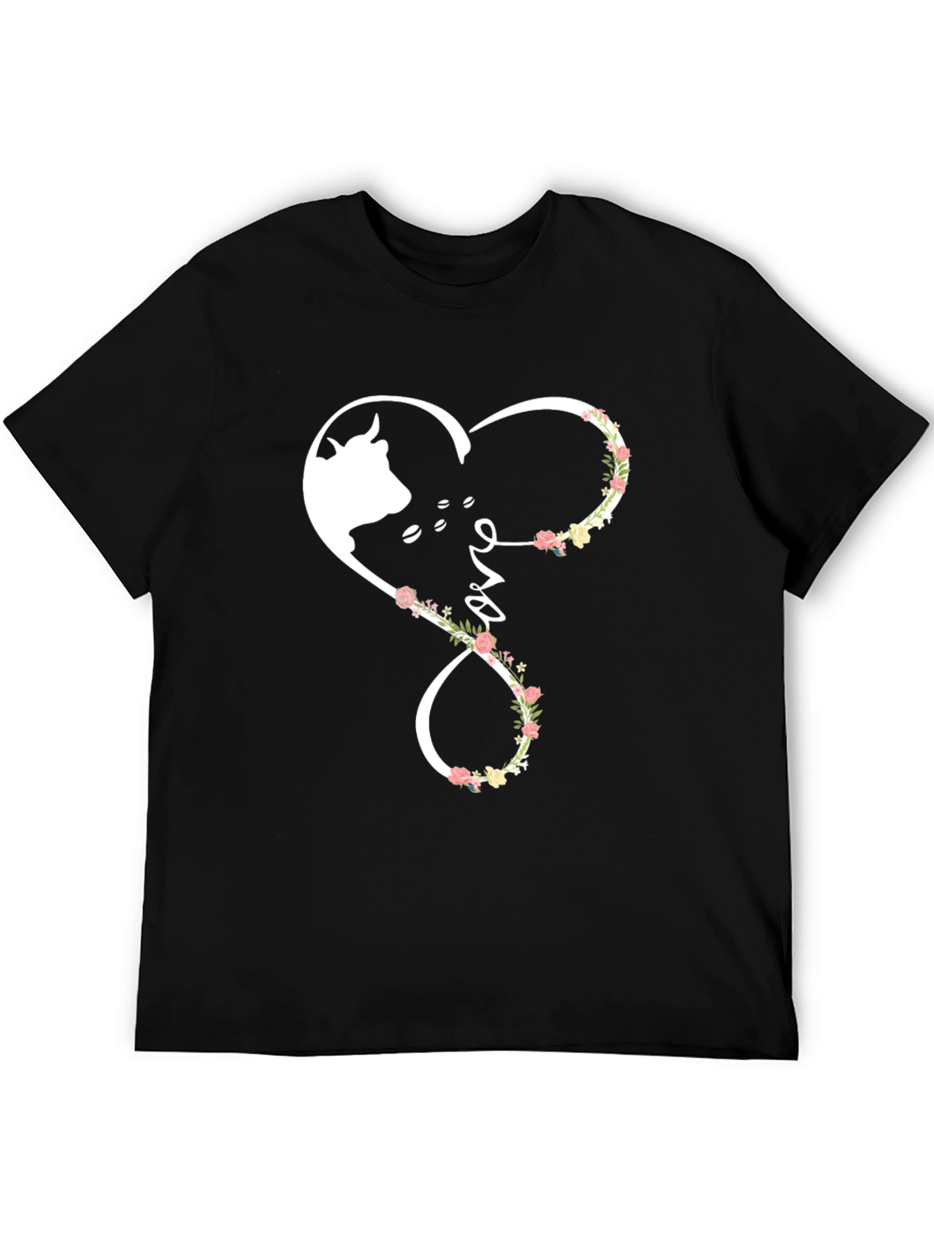 Cow Lover Heart Infinity T-Shirt