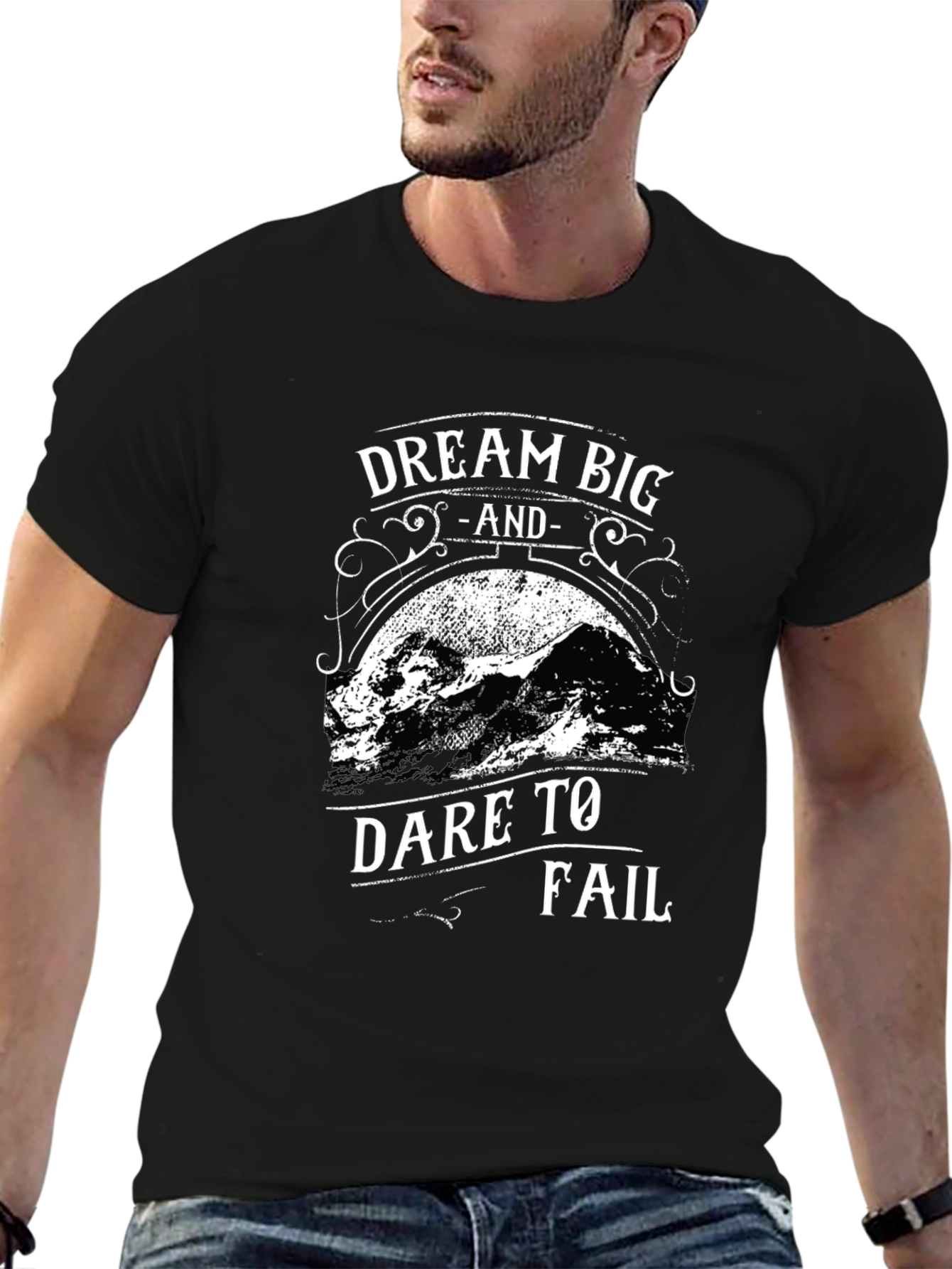Dream Big Dare to Fail Black T-Shirt