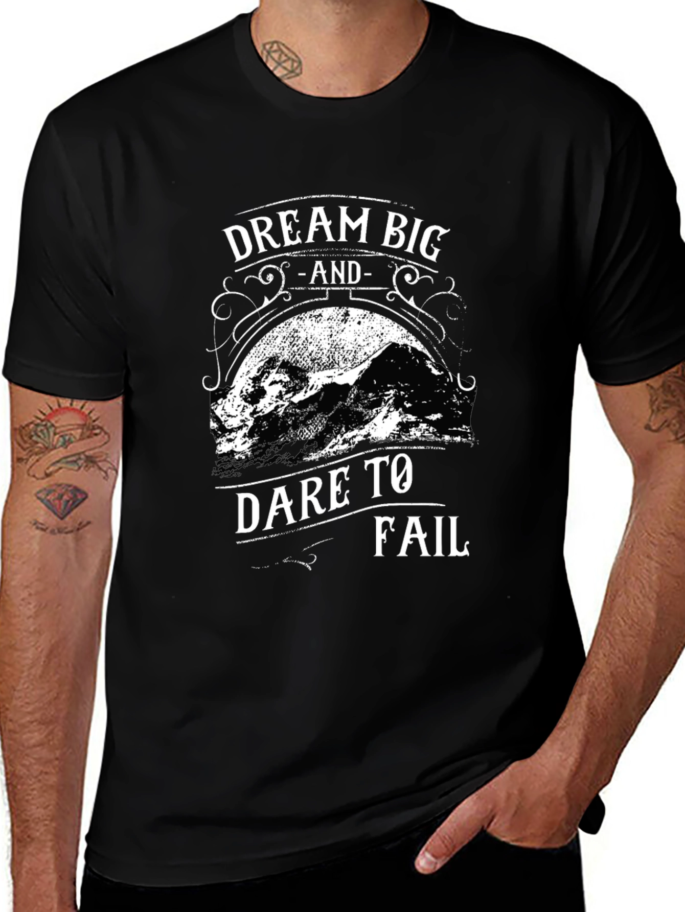 Dream Big Dare to Fail Black T-Shirt