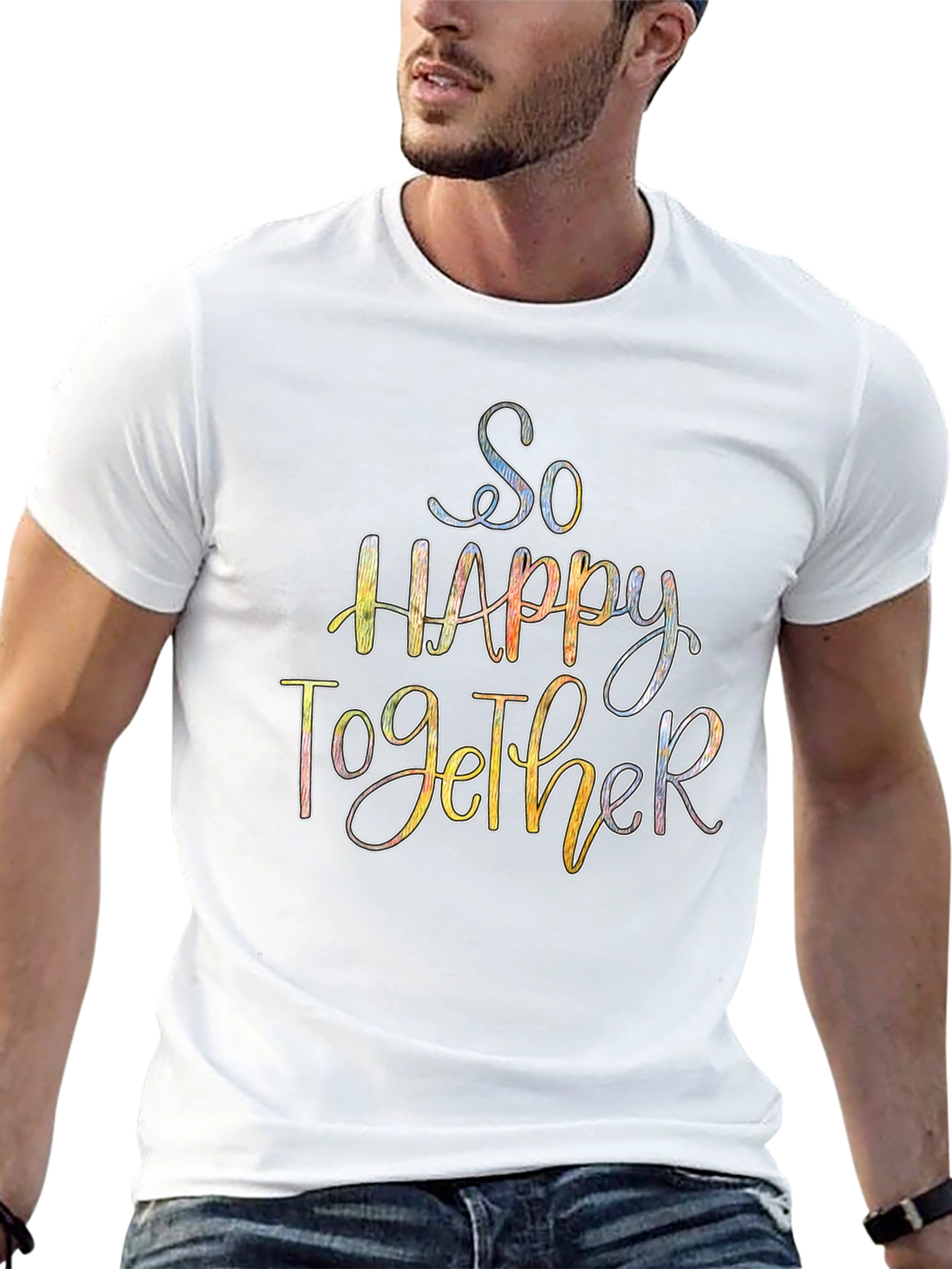 So Happy Together Graphic Tee - Black