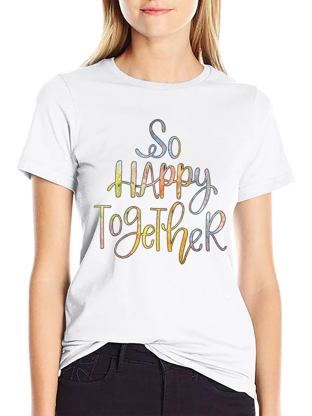 So Happy Together Graphic Tee - Black