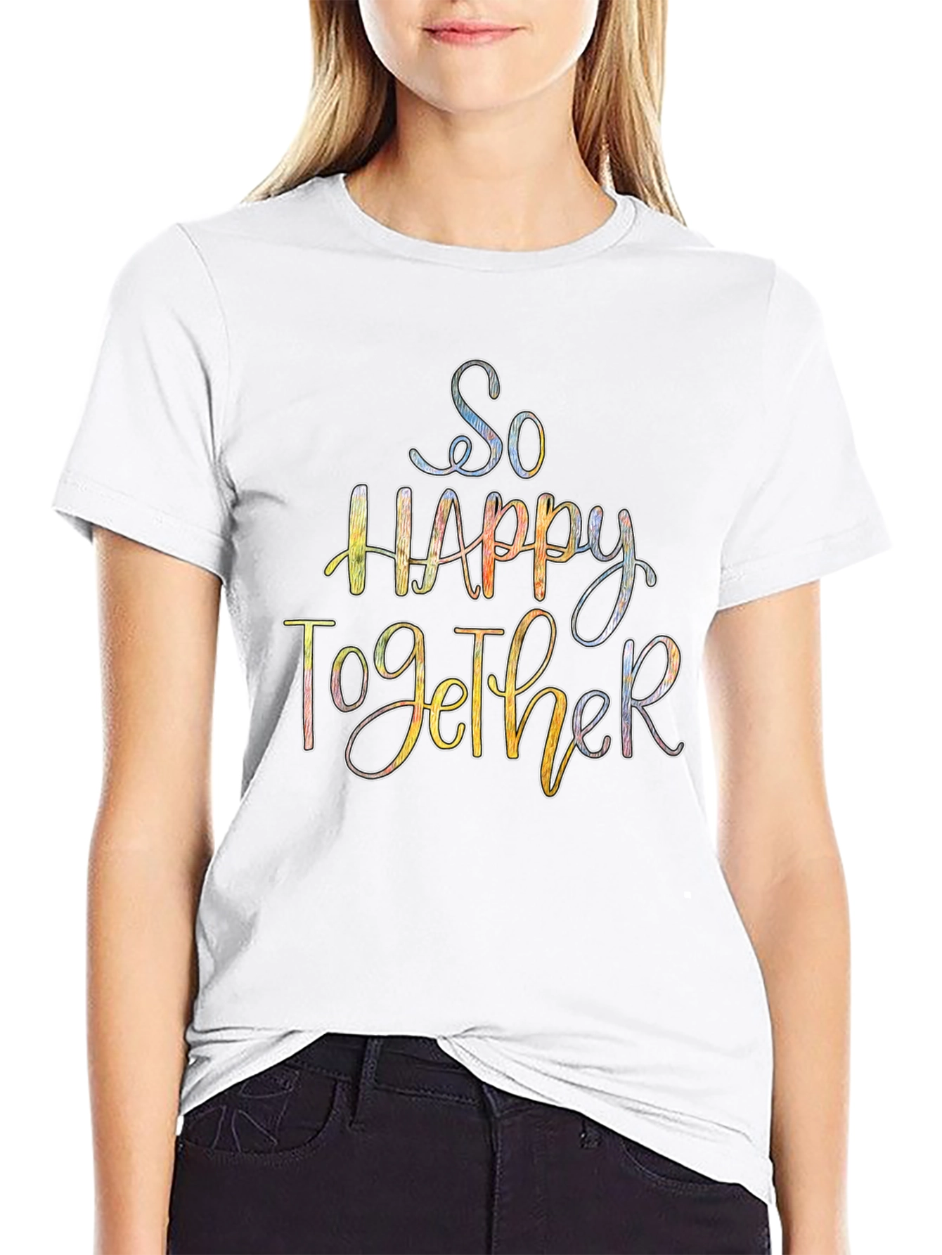 So Happy Together Graphic Tee - Black