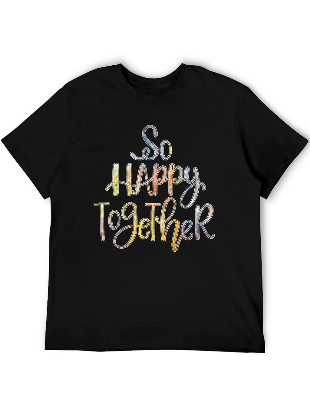 So Happy Together Graphic Tee - Black