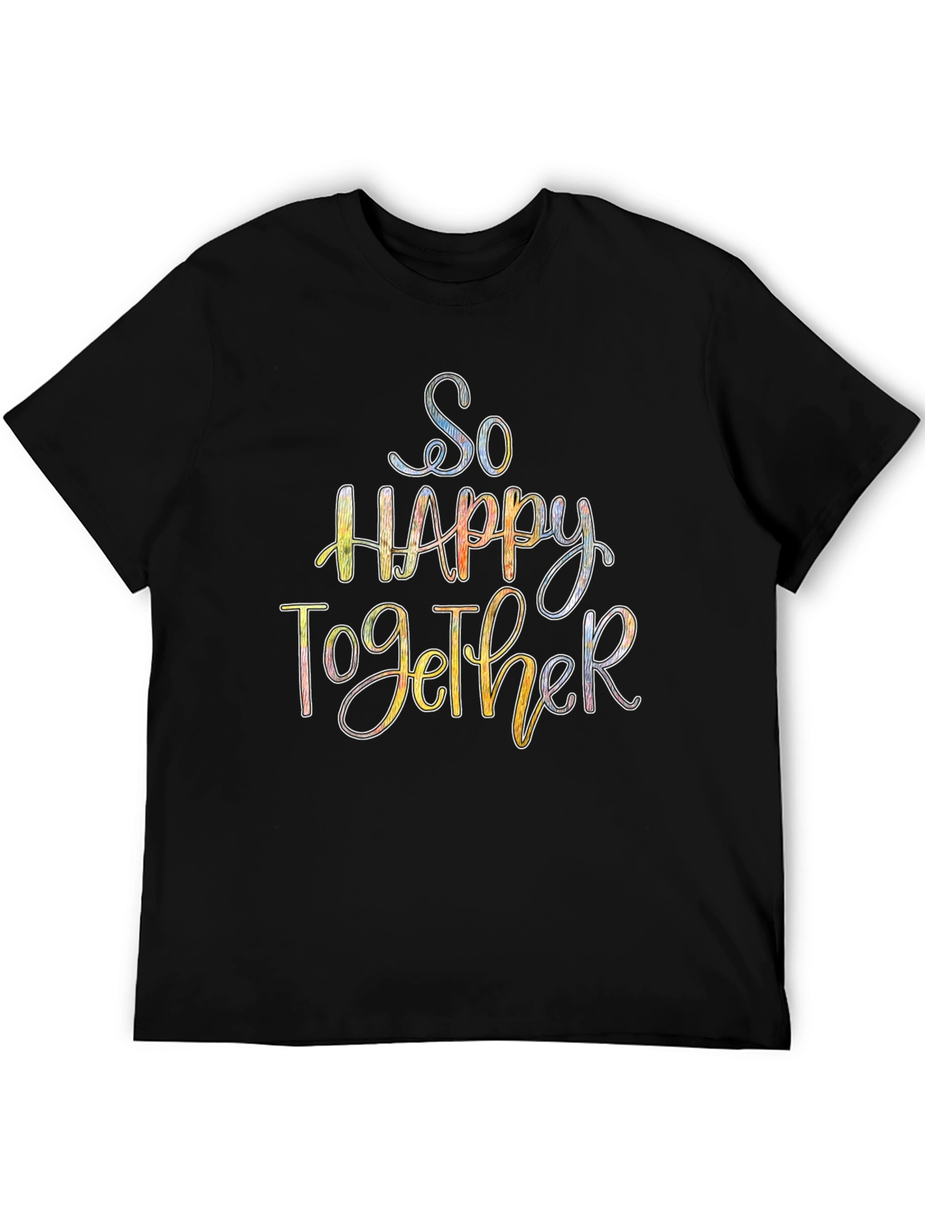 So Happy Together Graphic Tee - Black